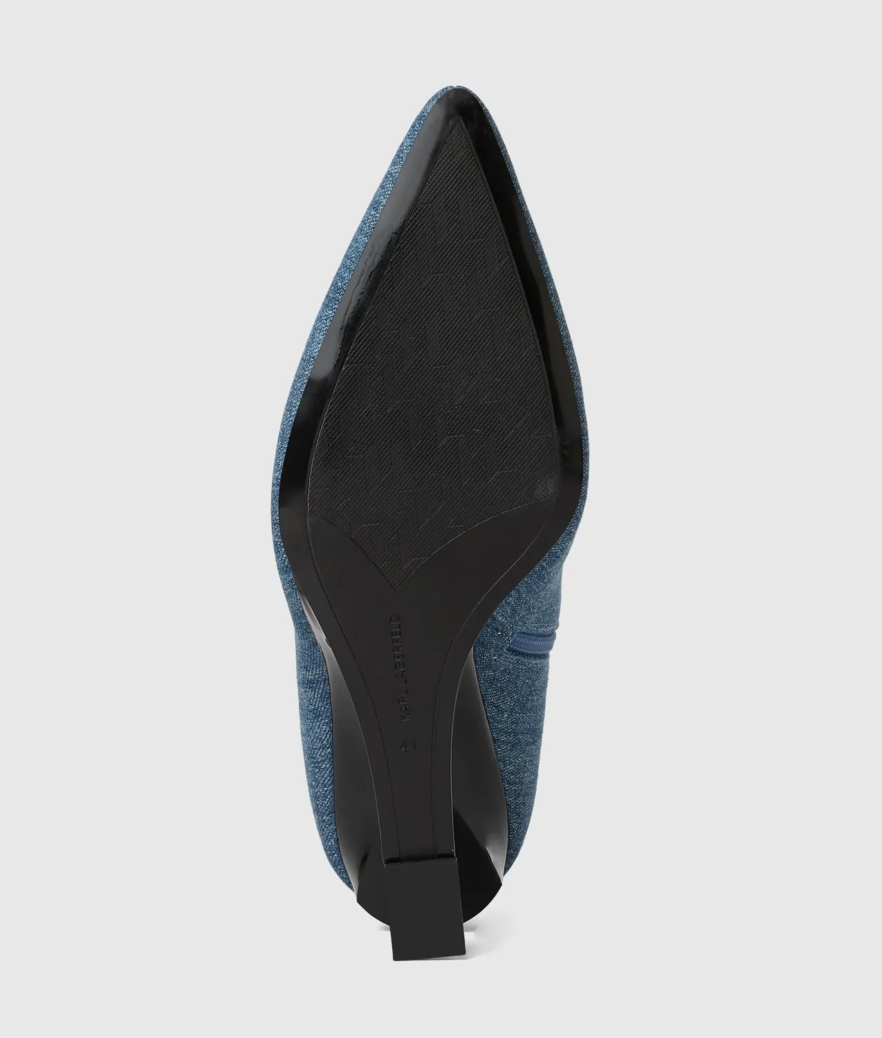Karl Lagerfeld Waverely Denim Midi Boots Keilabsatz