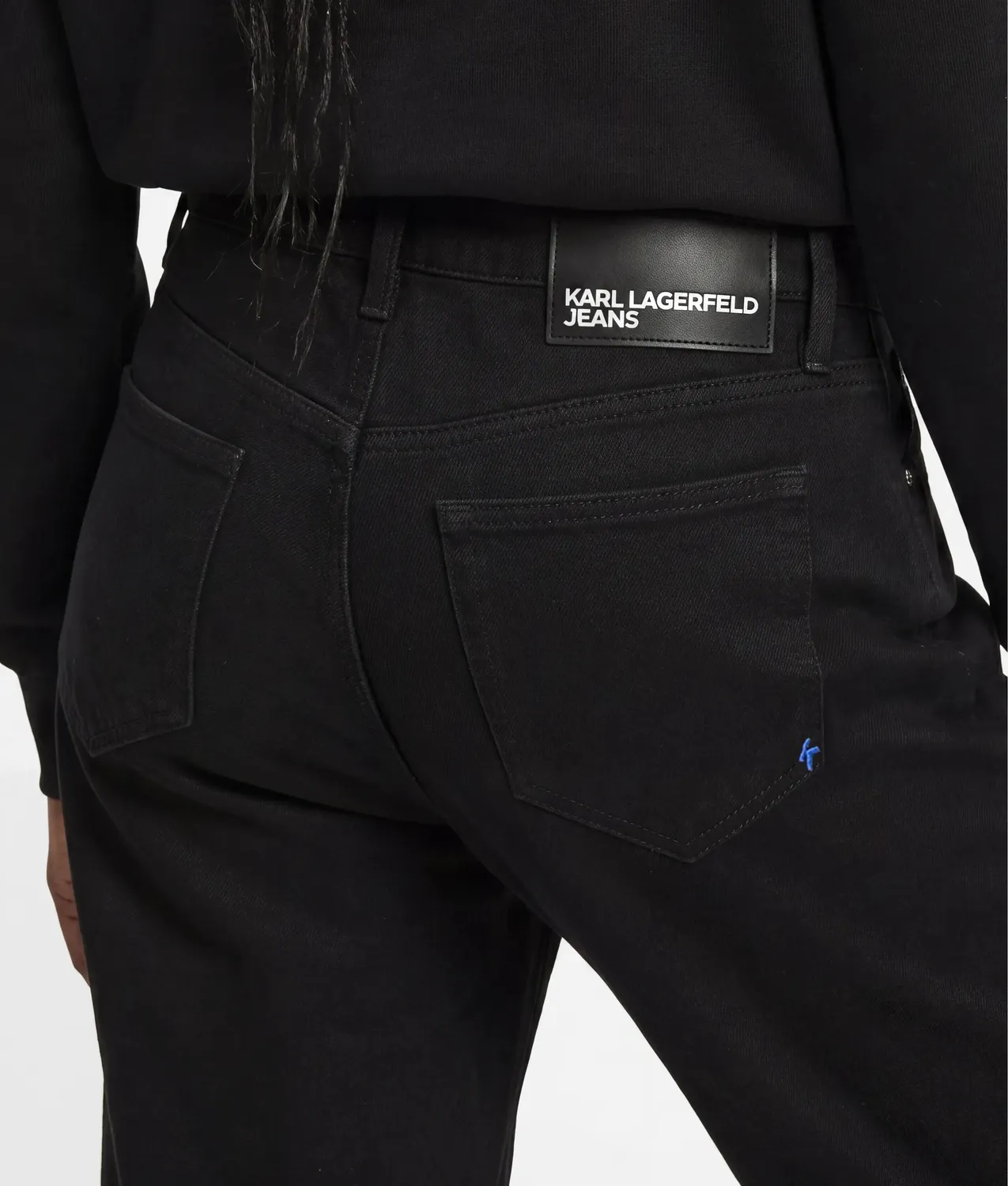 Karl Lagerfeld KL Jeans Coated High-Rise Jeans Straight