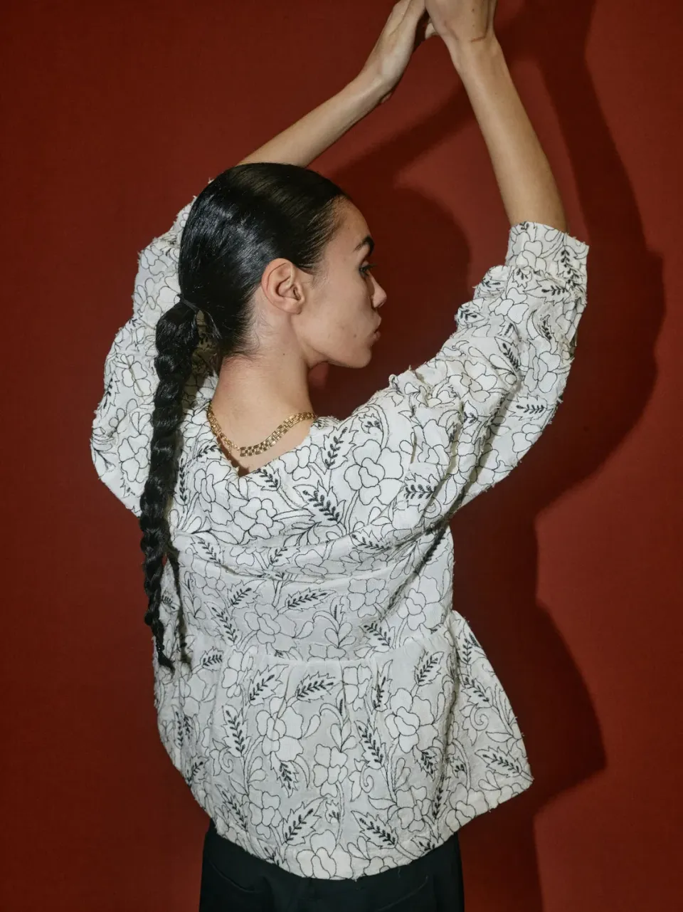 Mos Mosh MMHPoet Jacquard Bluse Ecru 36 Baumwolle