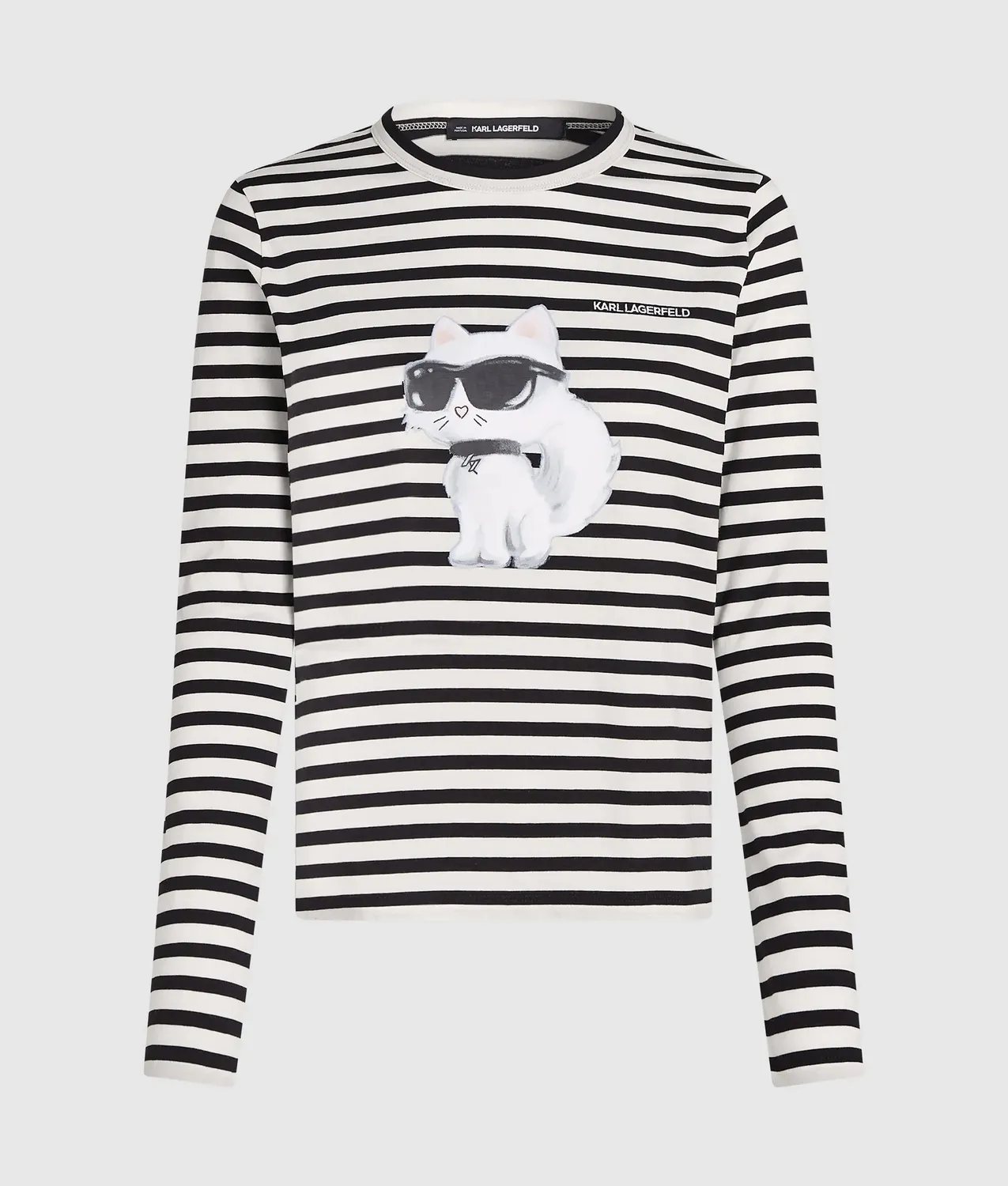 Karl Lagerfeld Ikon Aquarelle Langarmshirt gestreift
