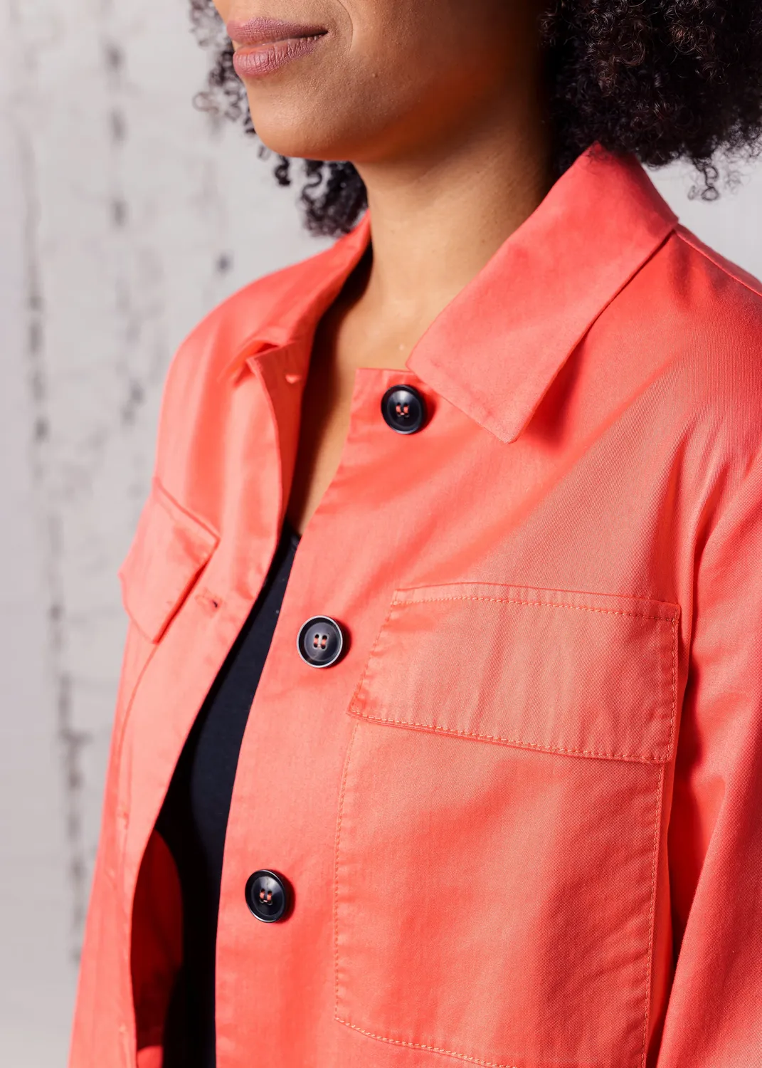 Senatex Jacke Baumwoll-Mix kurz Coral leicht