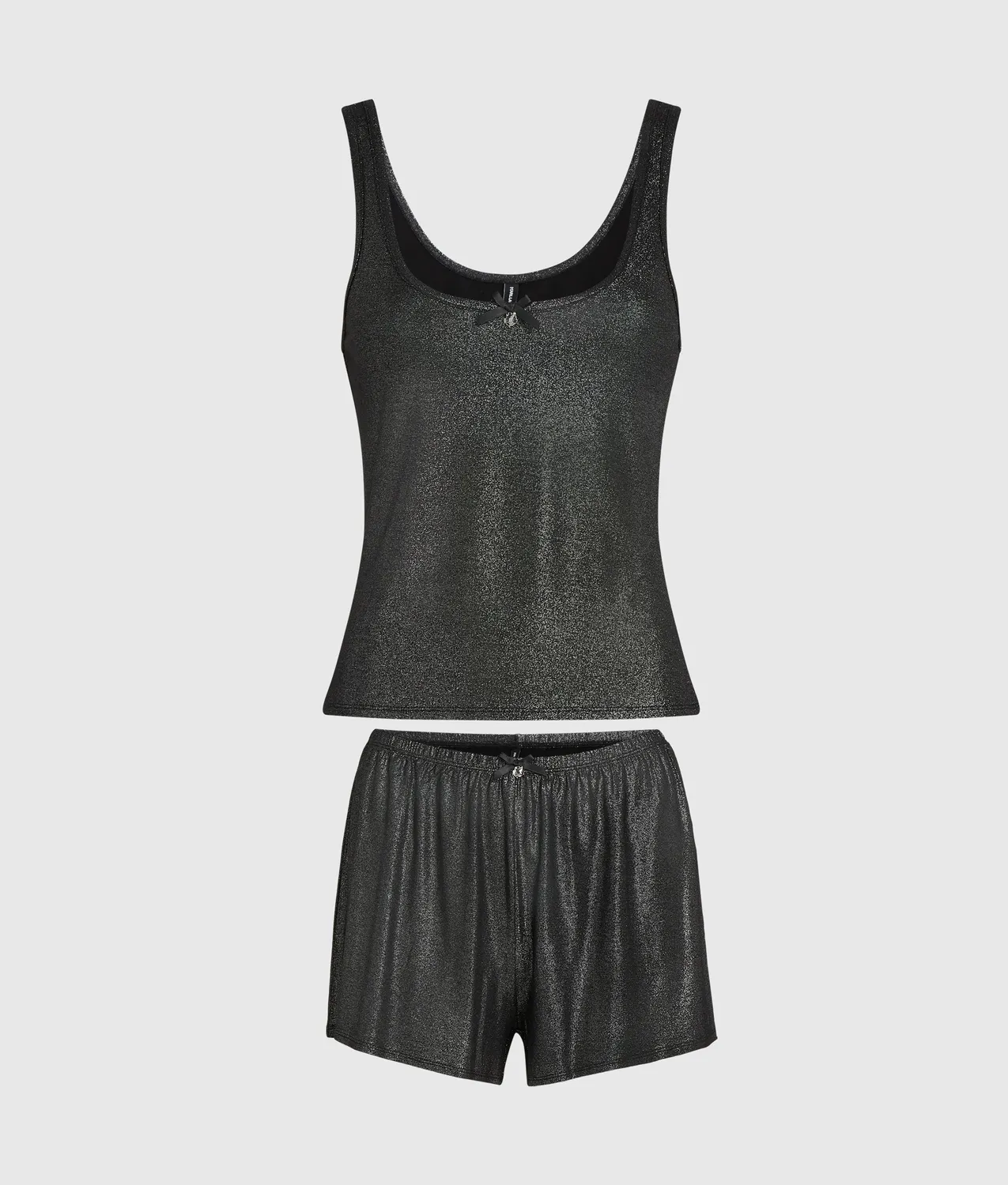 Karl Lagerfeld Ikon Pyjama-Set Glitzer Kurz Spitze