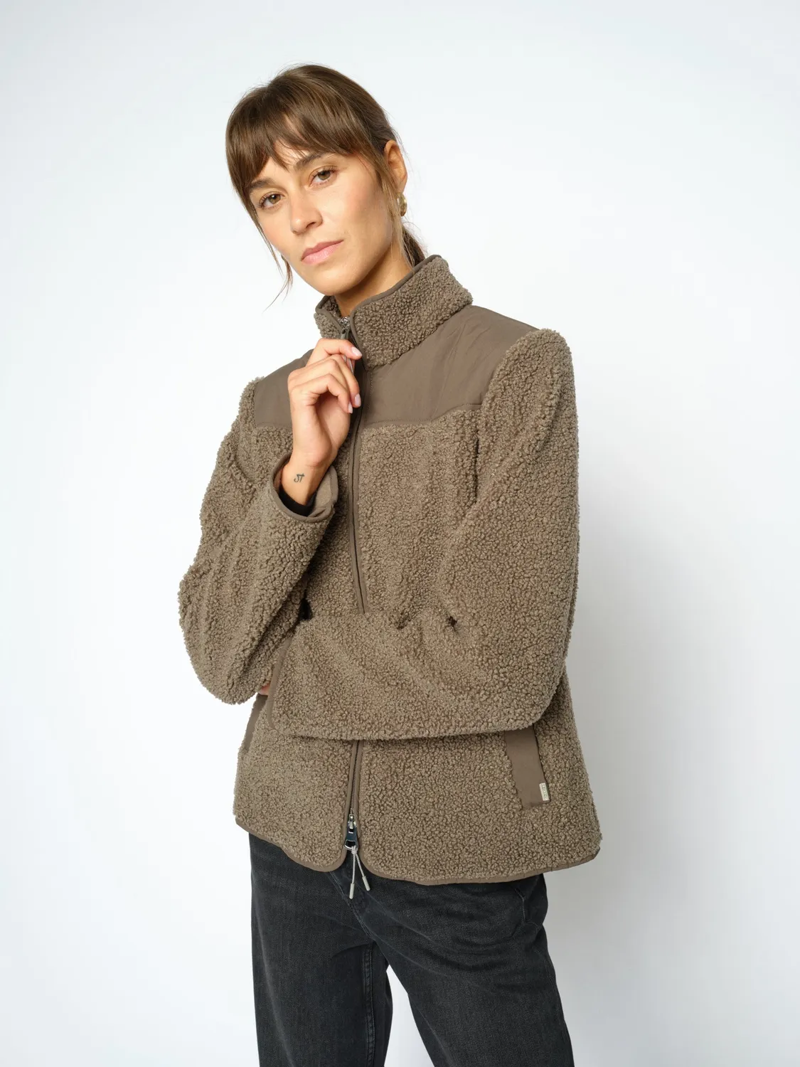 Mos Mosh MM Elisa Eli Teddyjacke Cabernet kurz