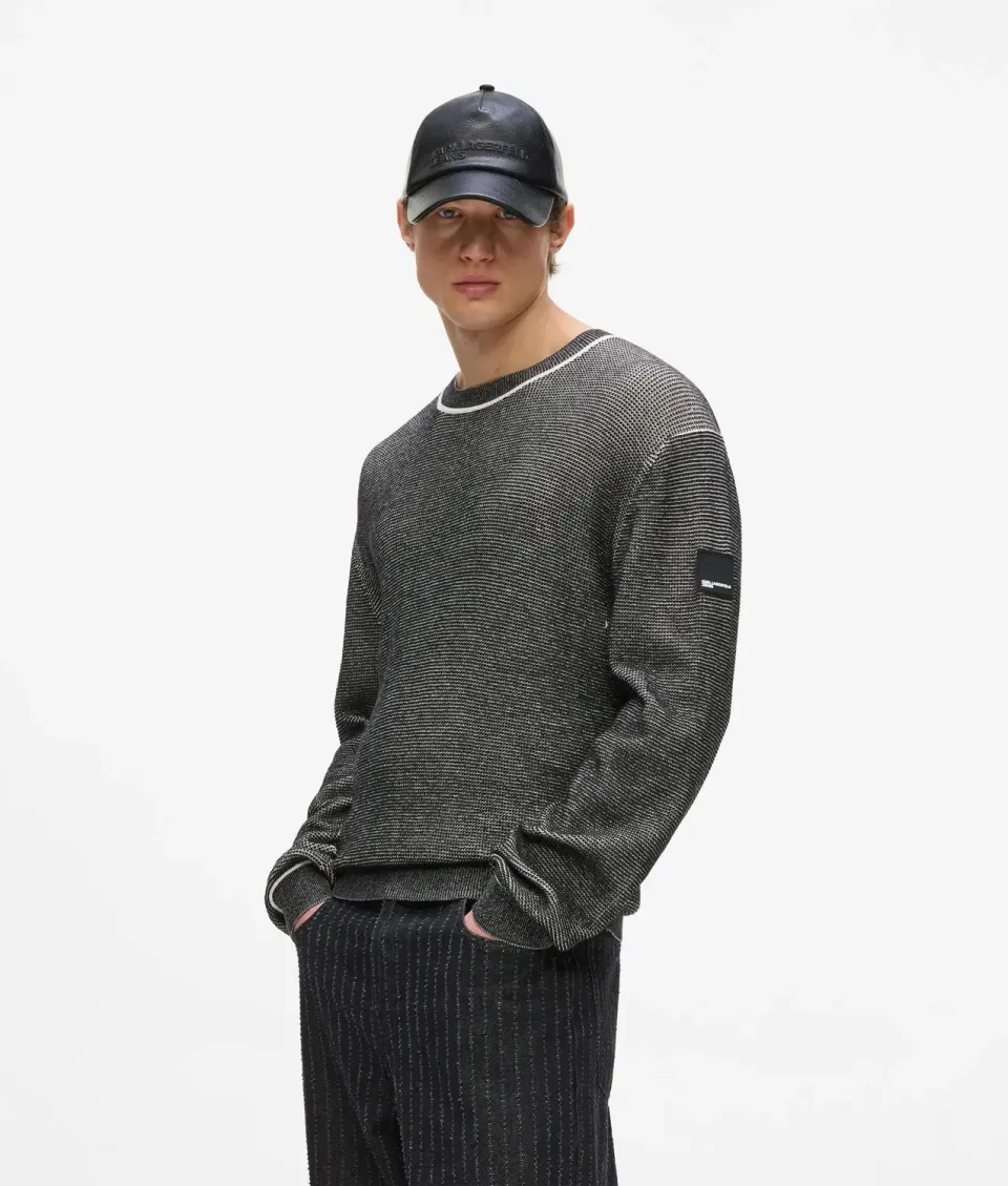 Karl Lagerfeld KL Jeans Waffle Knit Pullover Herren