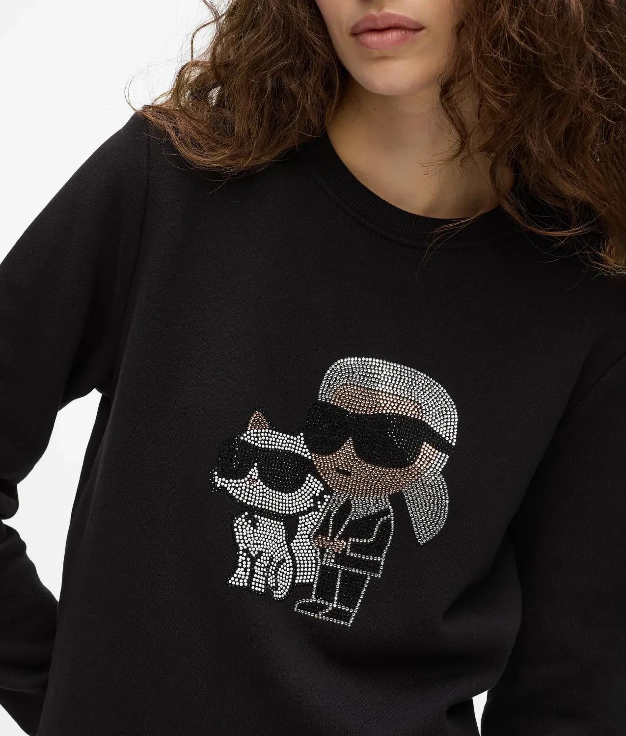 Karl Lagerfeld Ikon Rhinestone Sweatshirt Unisex Strass