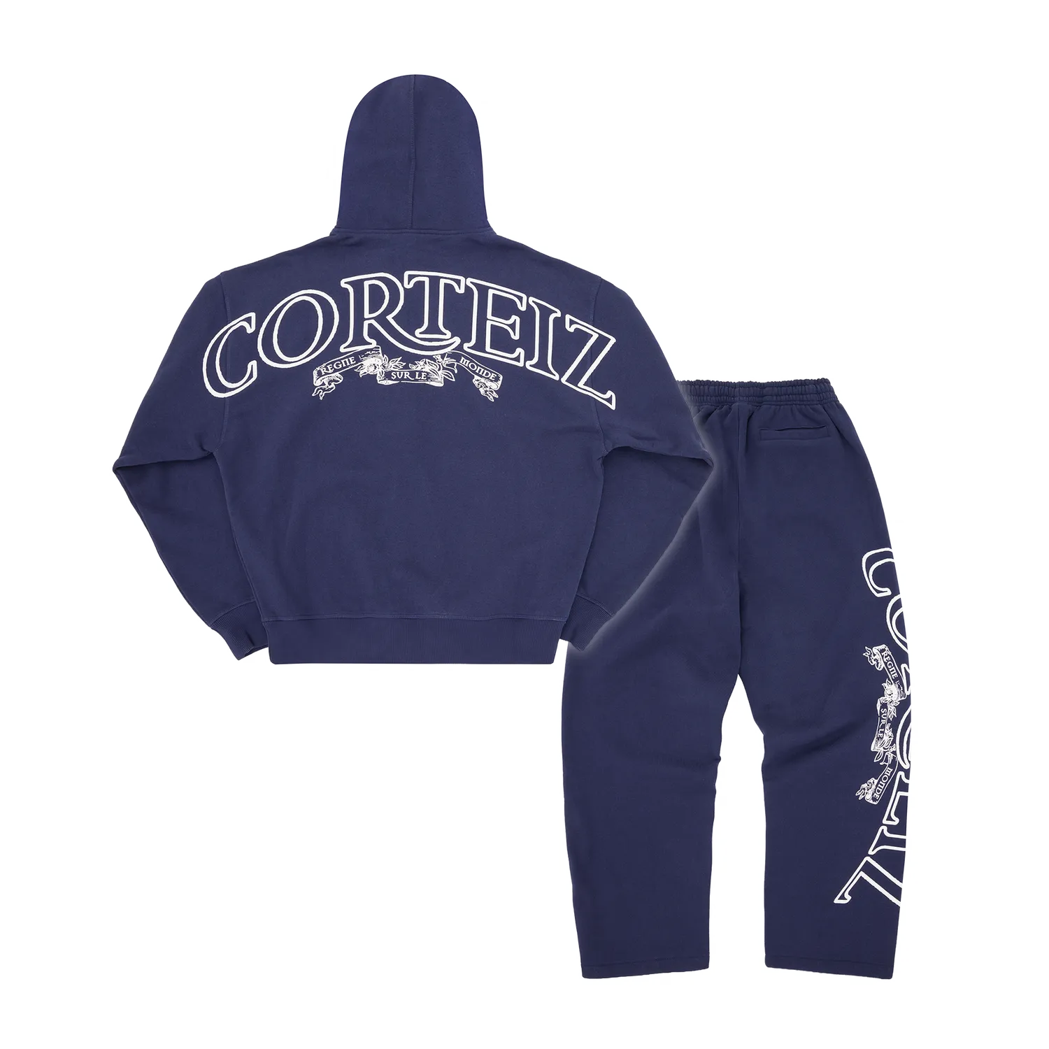 Corteiz Superior Royale Tracksuit Trainingsanzug Navy Fleece