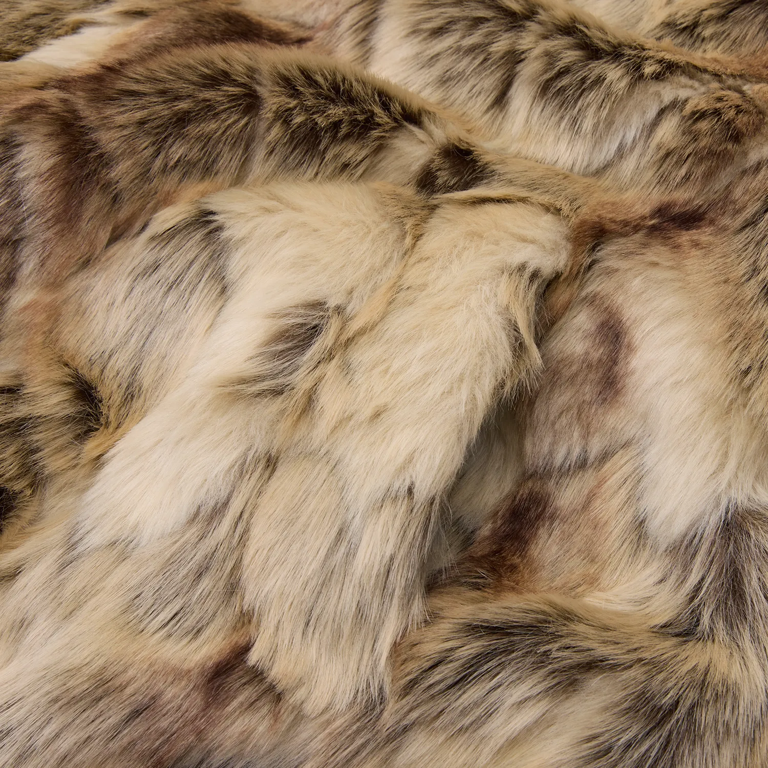 Corteiz Pelt Hooded Fur Jacke Fawn Kunstfell