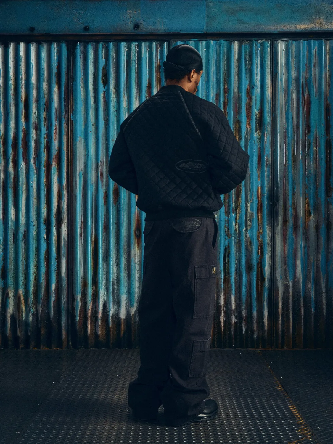 Corteiz Quilted Exchange Bomber Schwarz Gesteppt