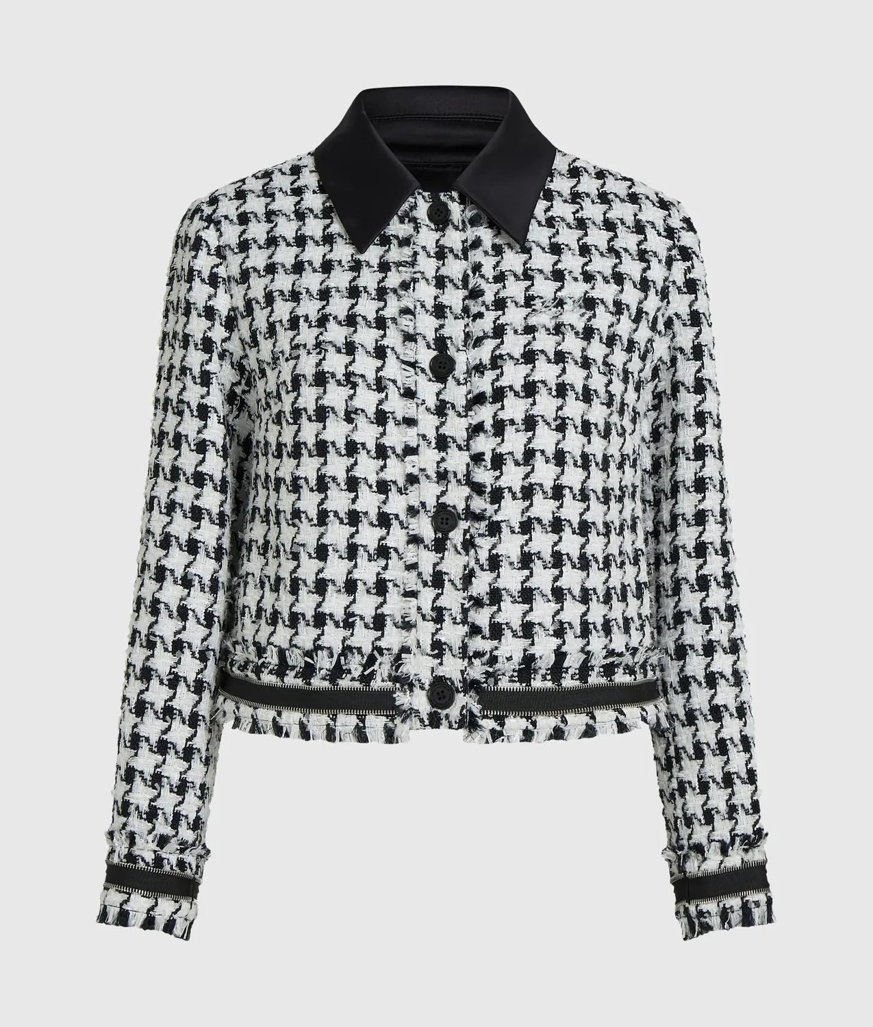 Karl Lagerfeld Houndstooth Boucle Jacke Wolle