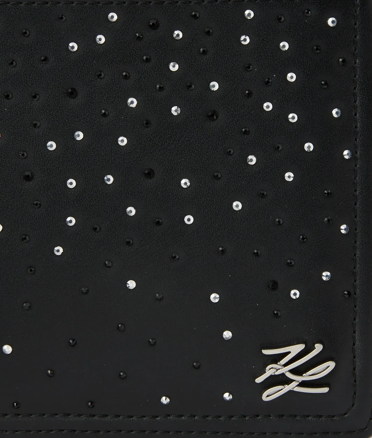 Karl Lagerfeld K/Autograph Pouch Strass Leder