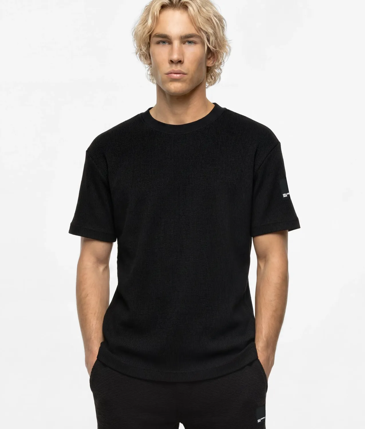 Karl Lagerfeld Jeans Waffle Box Logo T-Shirt
