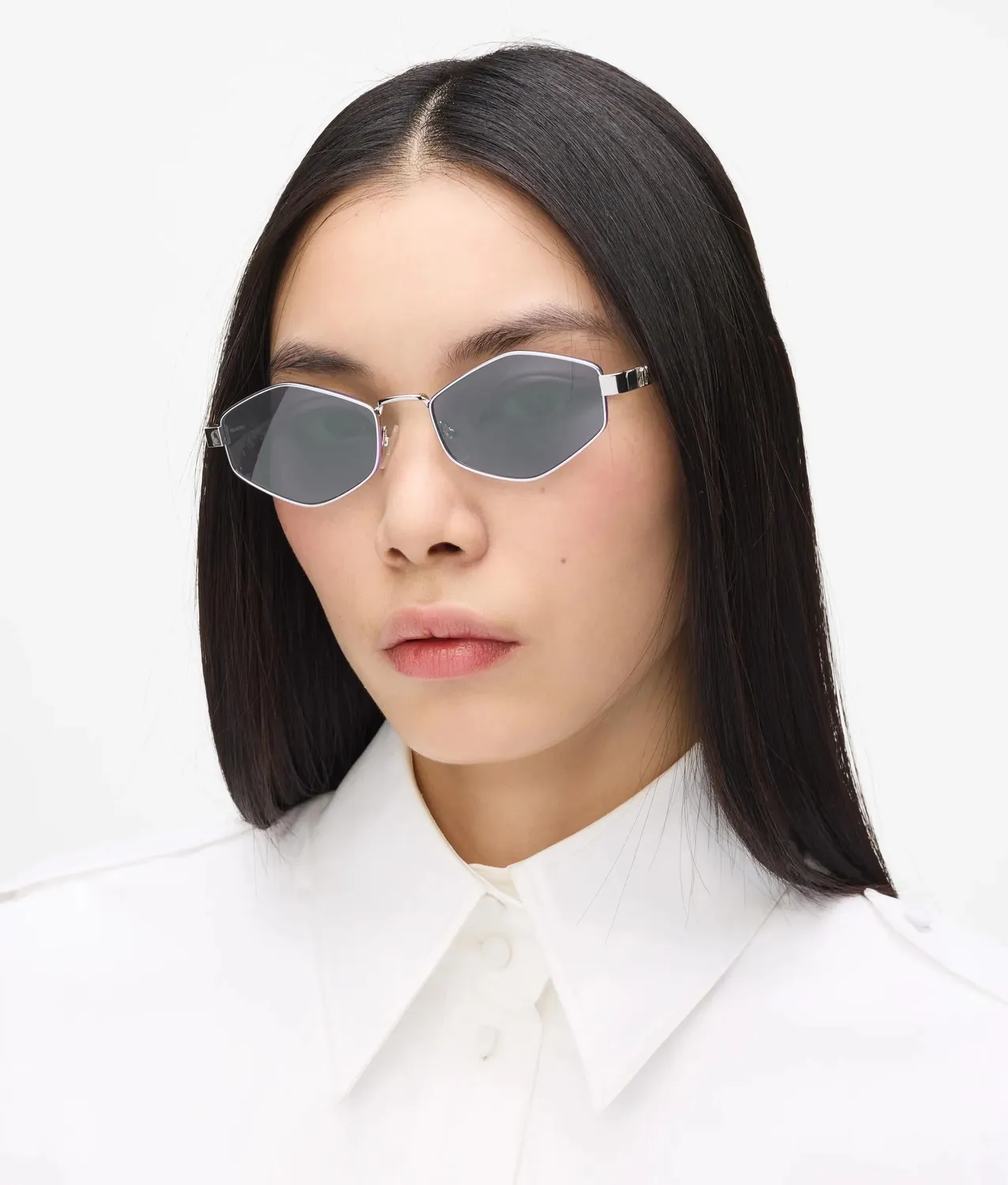 Karl Lagerfeld Monogram Sonnenbrille geometrisch Metall Einheitsgröße