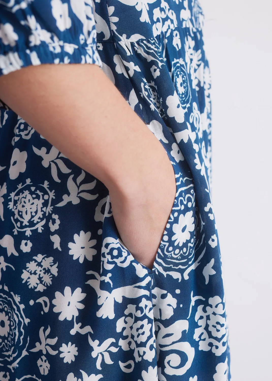 Senatex Kleid mit floralem Print Kleid Ocean Time Viskose