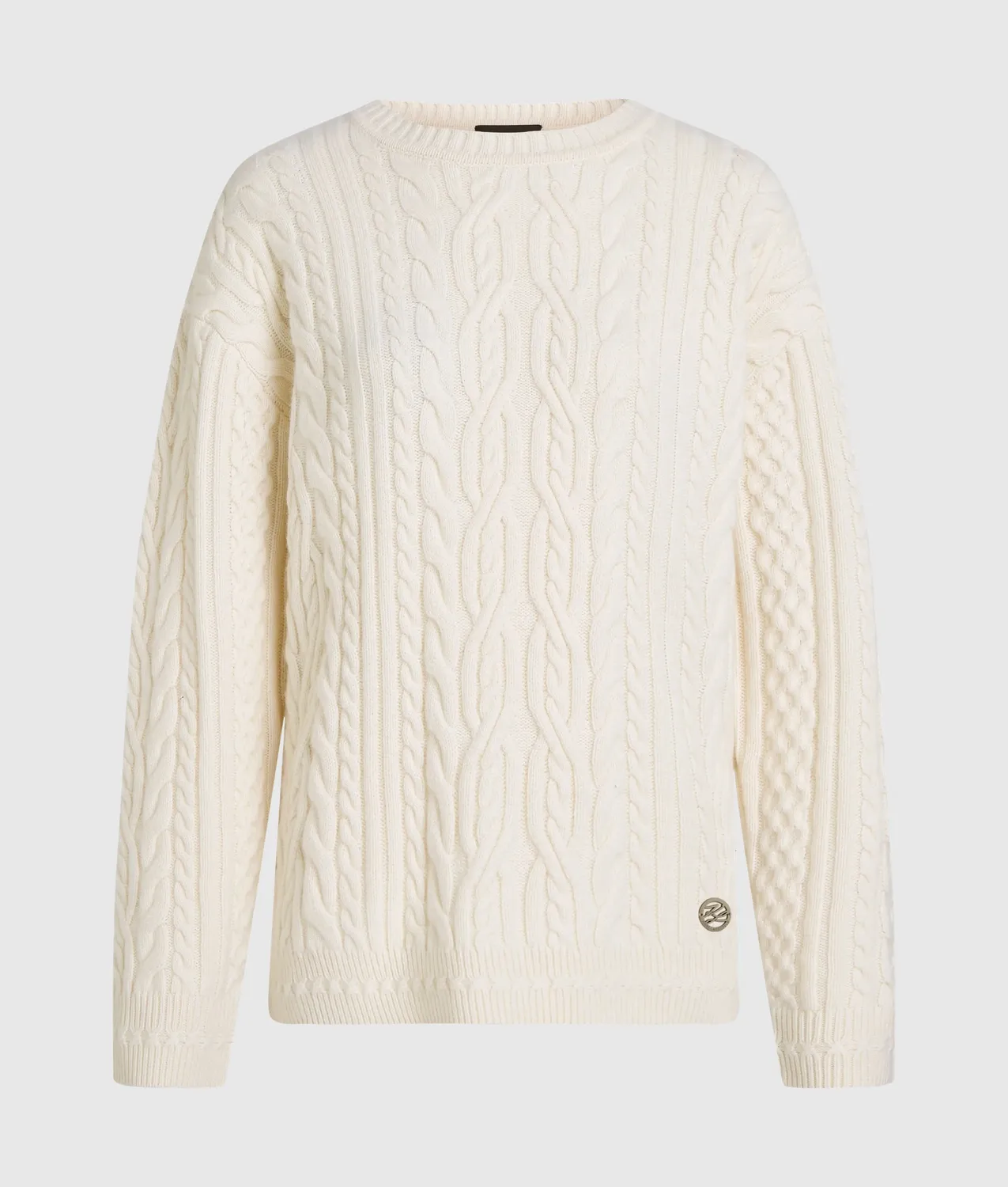 Karl Lagerfeld Chunky Cable Knit Pullover Zopfstrick warm
