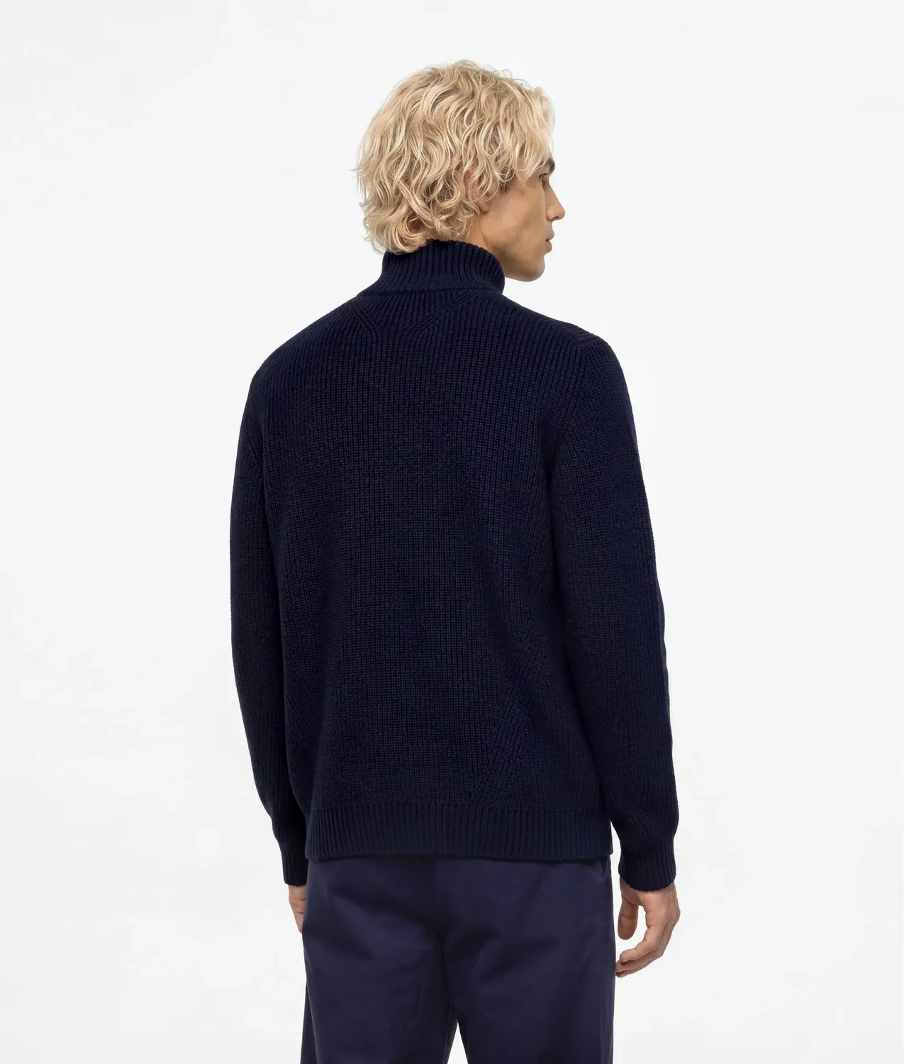 Karl Lagerfeld KL Jeans Half-Zip Box Logo Sweater Größe M