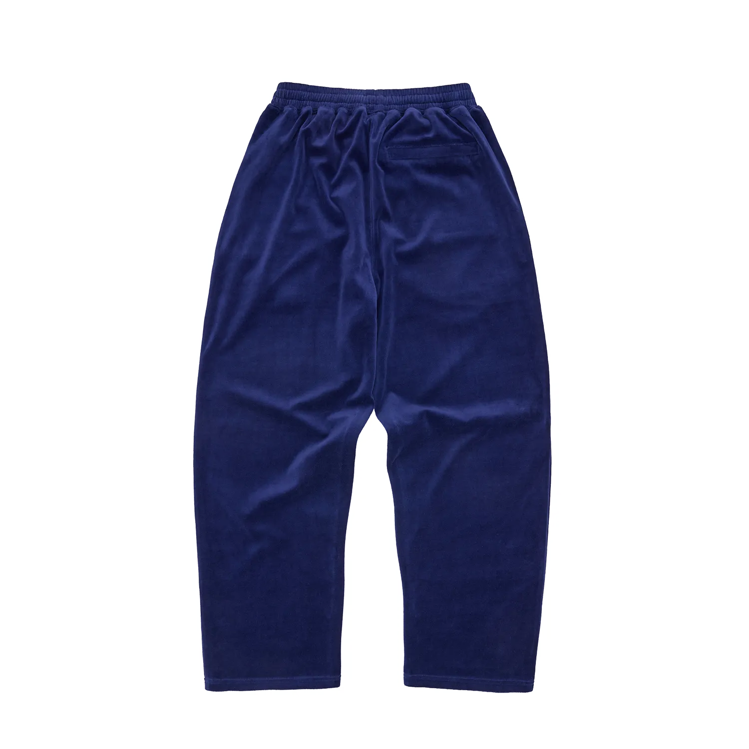 Corteiz Pista Velour Track Pant Hose navy Sticklogo