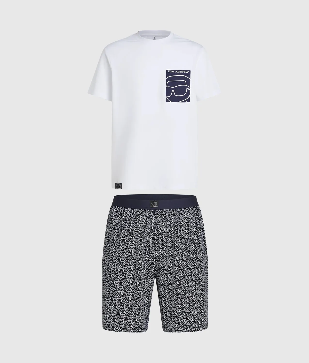 Karl Lagerfeld Ikon Pyjama-Set Bio-Baumwolle Shorts