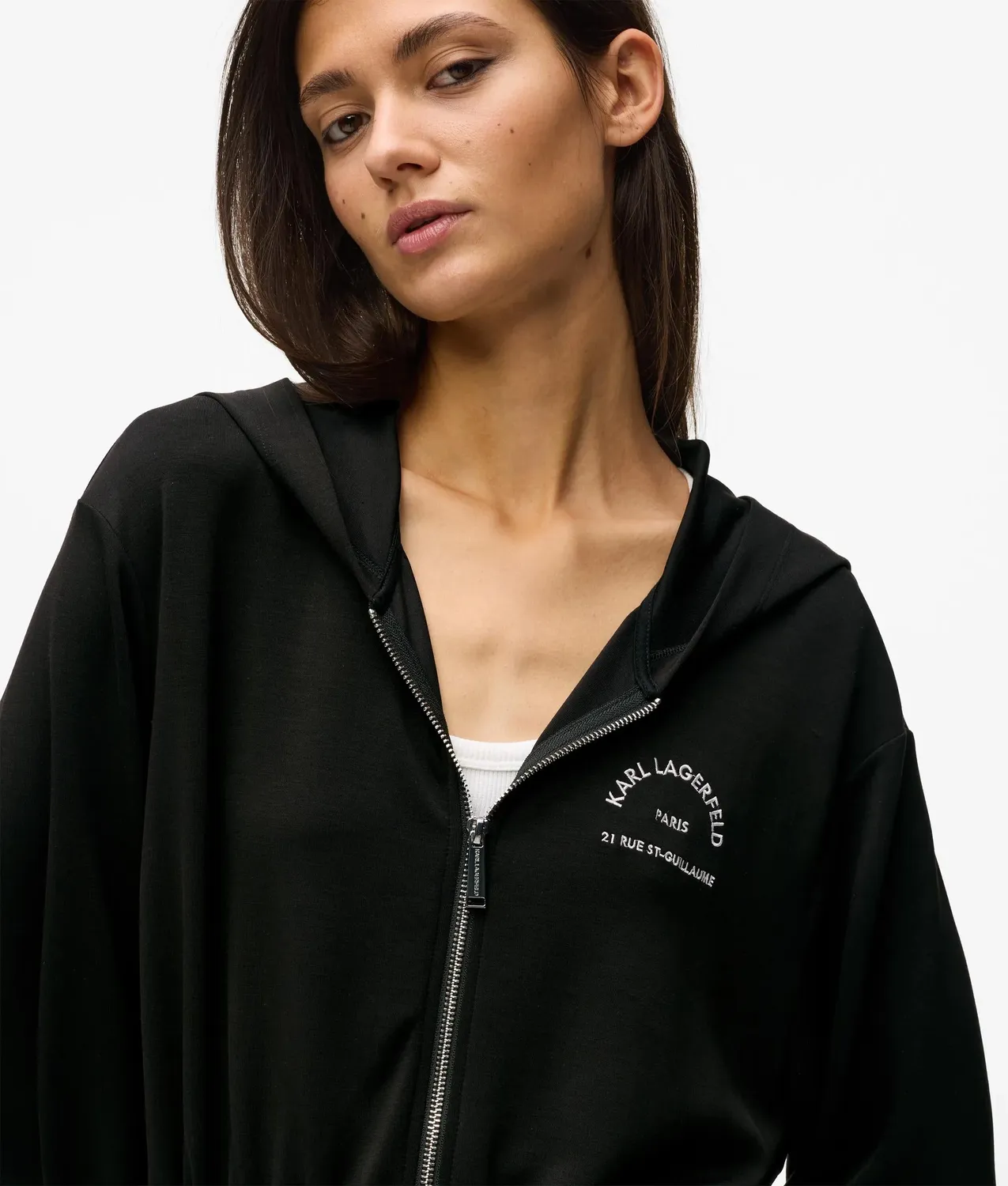 Karl Lagerfeld Rue St-Guillaume Hoodie Zip Tailliert