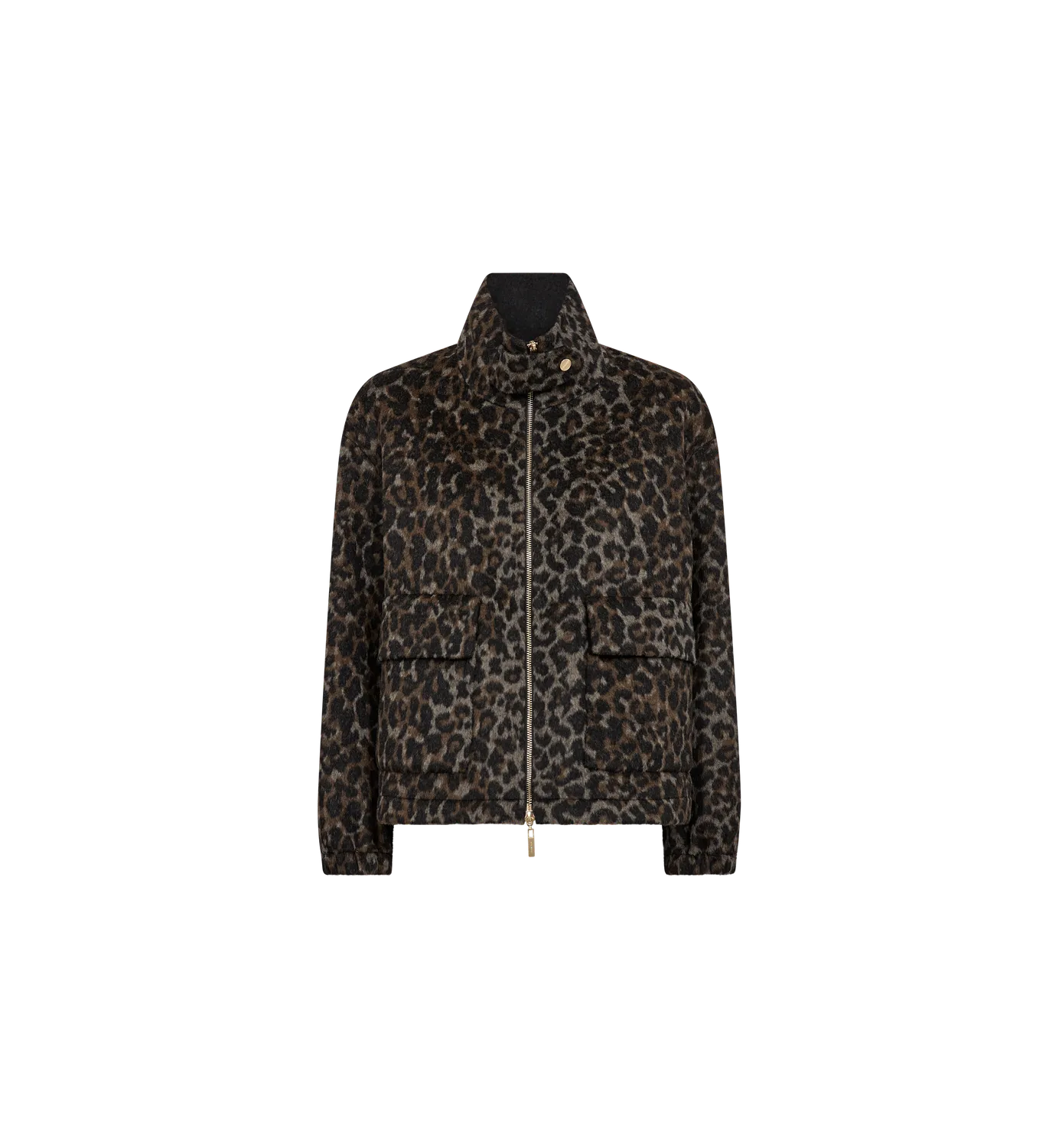 Mos Mosh MMCamille Leo Jacke Schwarz Leo-Print
