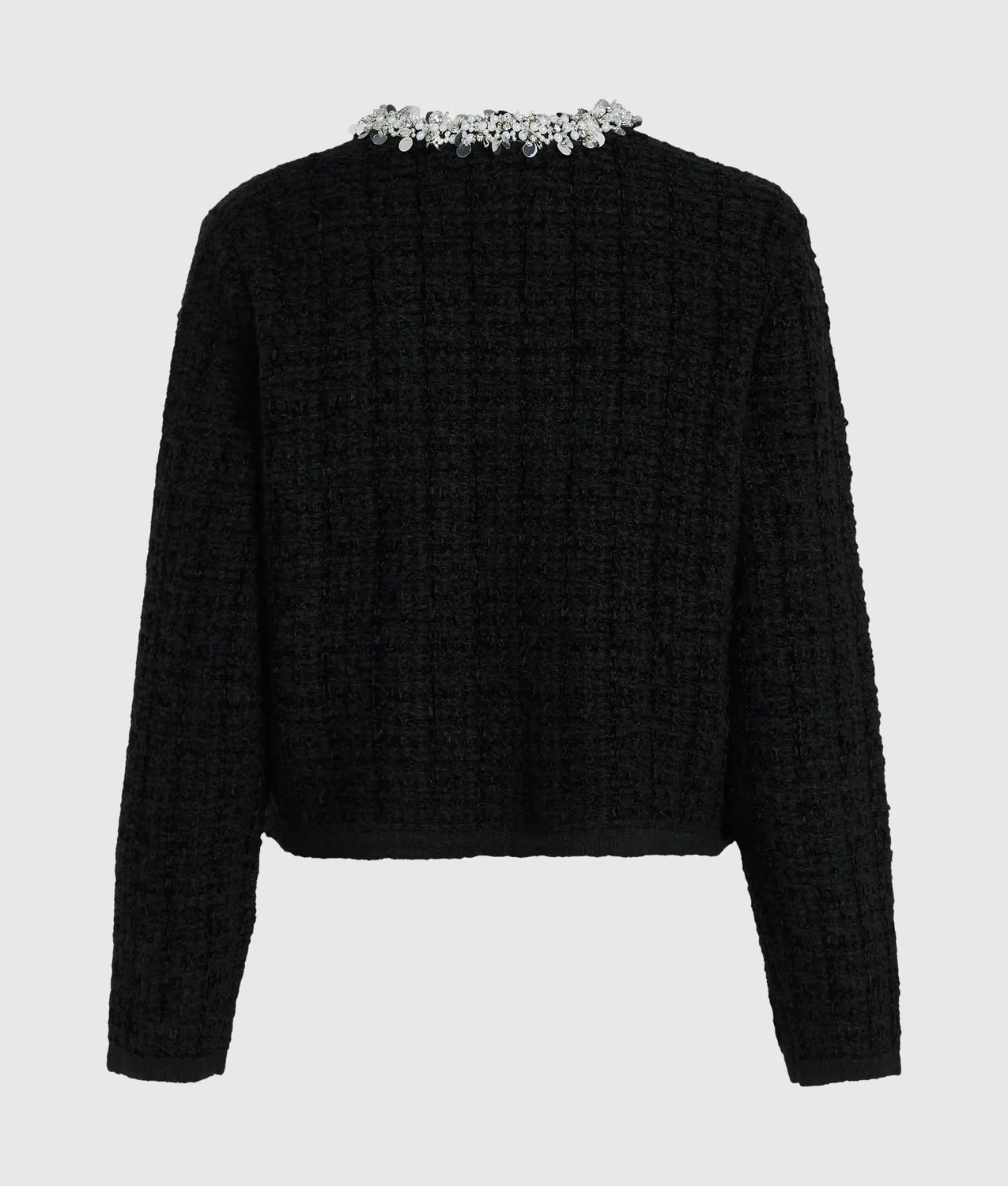 Karl Lagerfeld Textured Beaded Cardigan Strickjacke mit Perlen