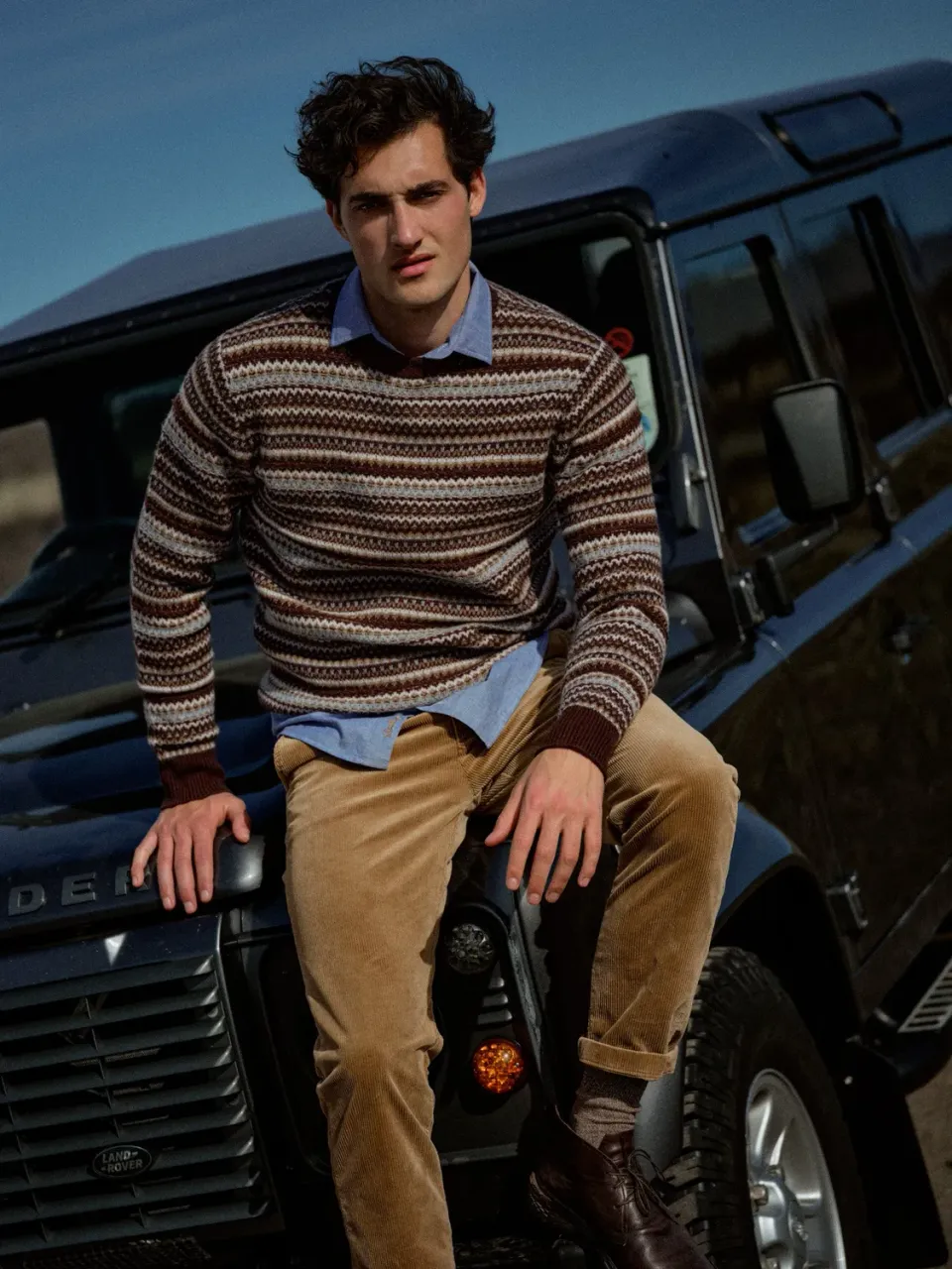 Mos Mosh Laporte Pence Strickpullover Chocolate Brown Jacquard