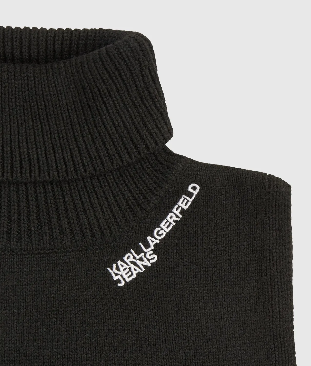 Karl Lagerfeld KL Jeans Logo Bib Scarf Kragenschal One Size Rippstrick