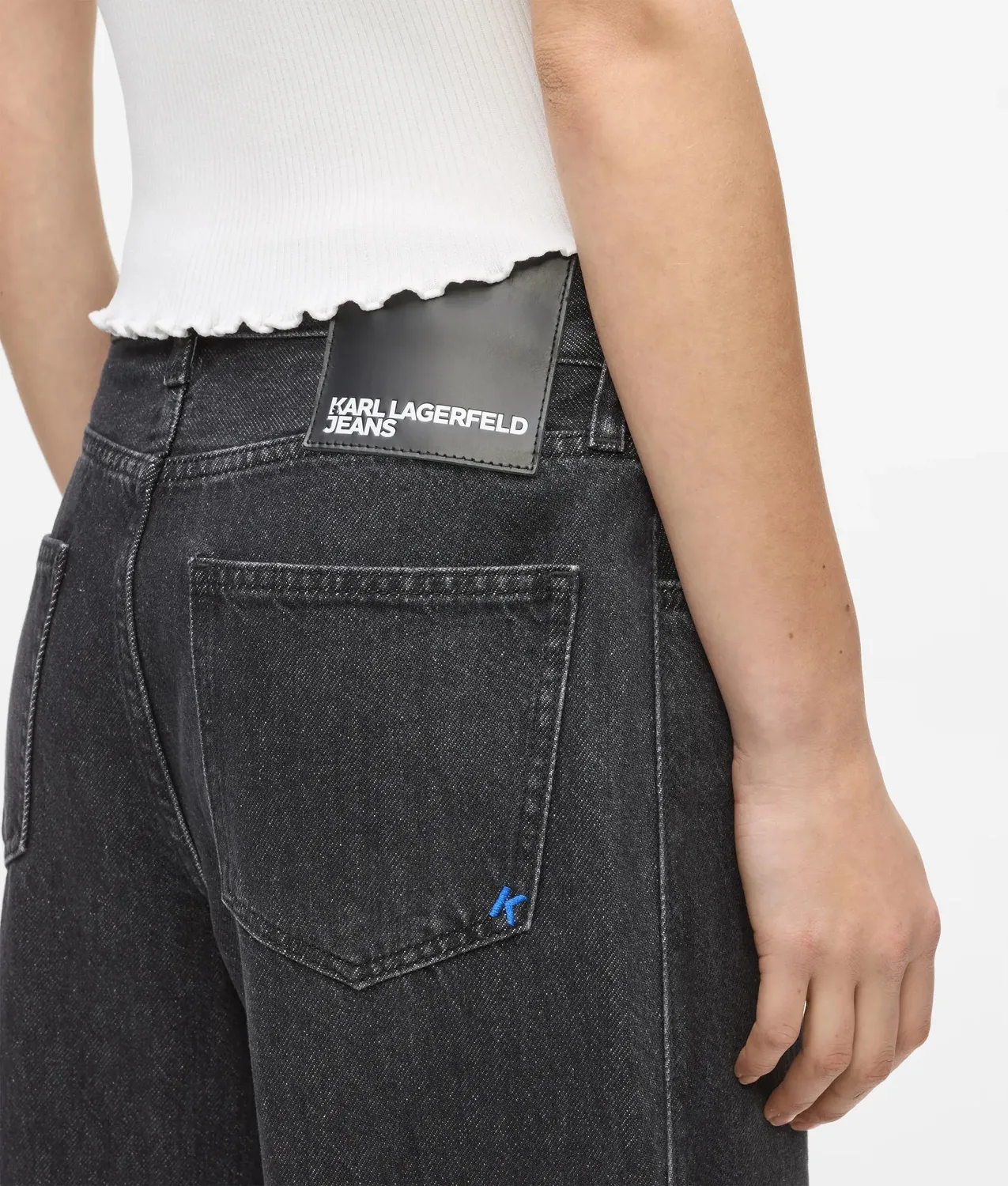 Karl Lagerfeld KL Jeans Low-Rise Wide-Leg Jeans weit