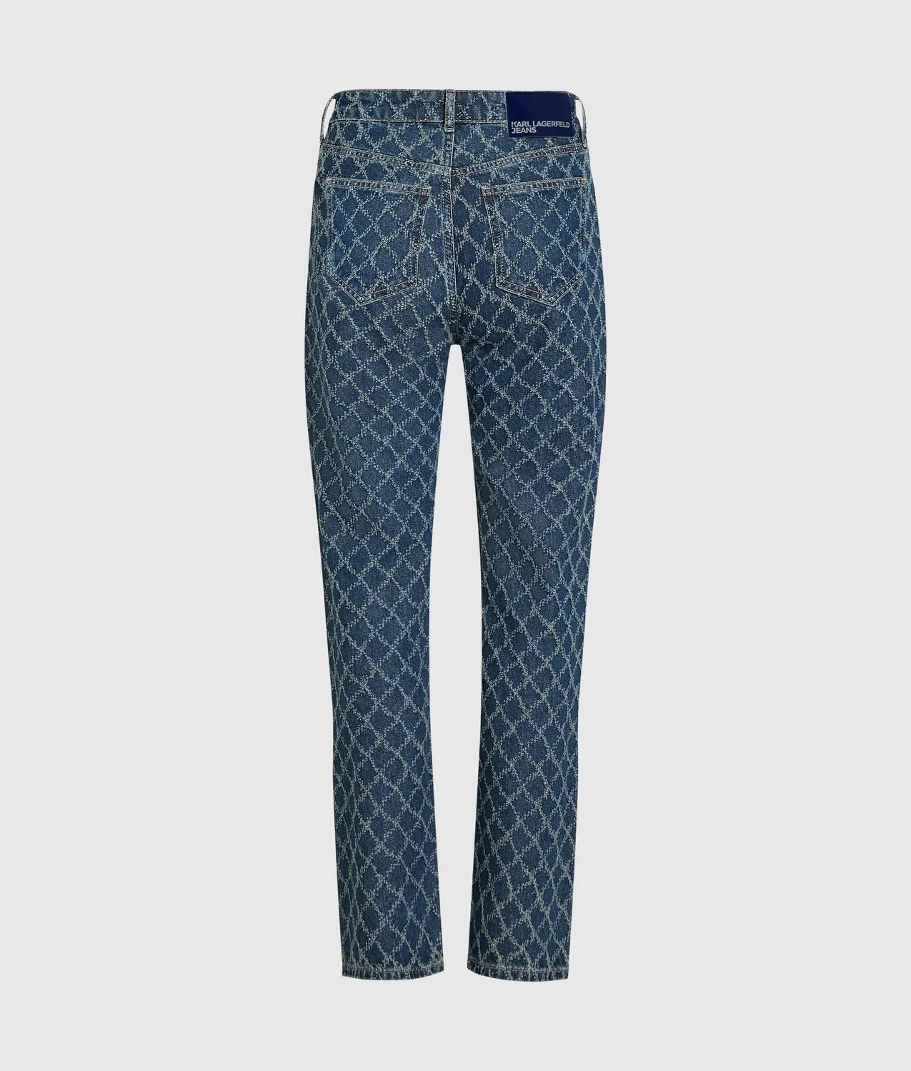 Karl Lagerfeld Eyewear Argyle High-Rise Straight Jeans Damen