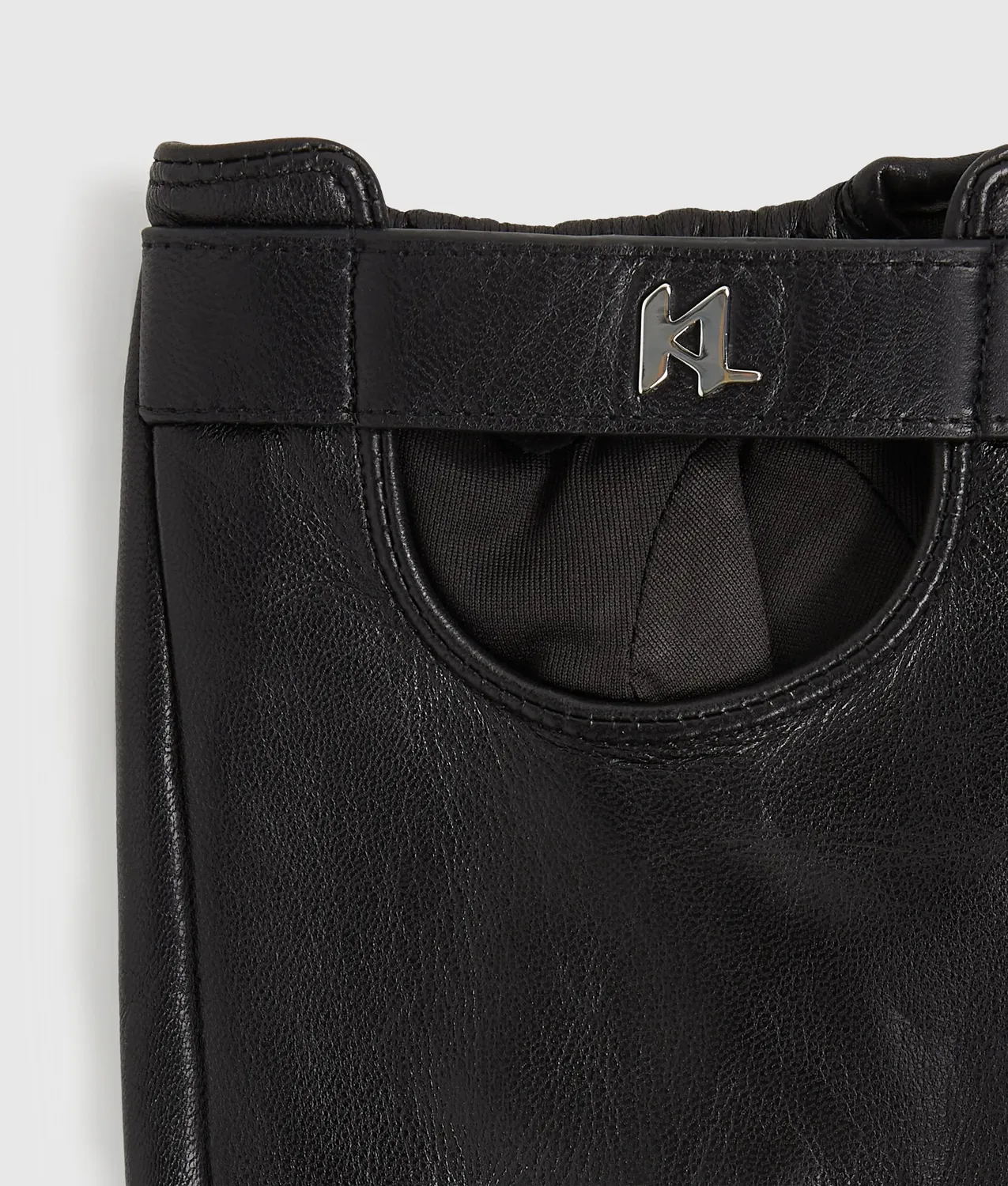 Karl Lagerfeld K Monogram Handschuhe fingerlos Leder S-L