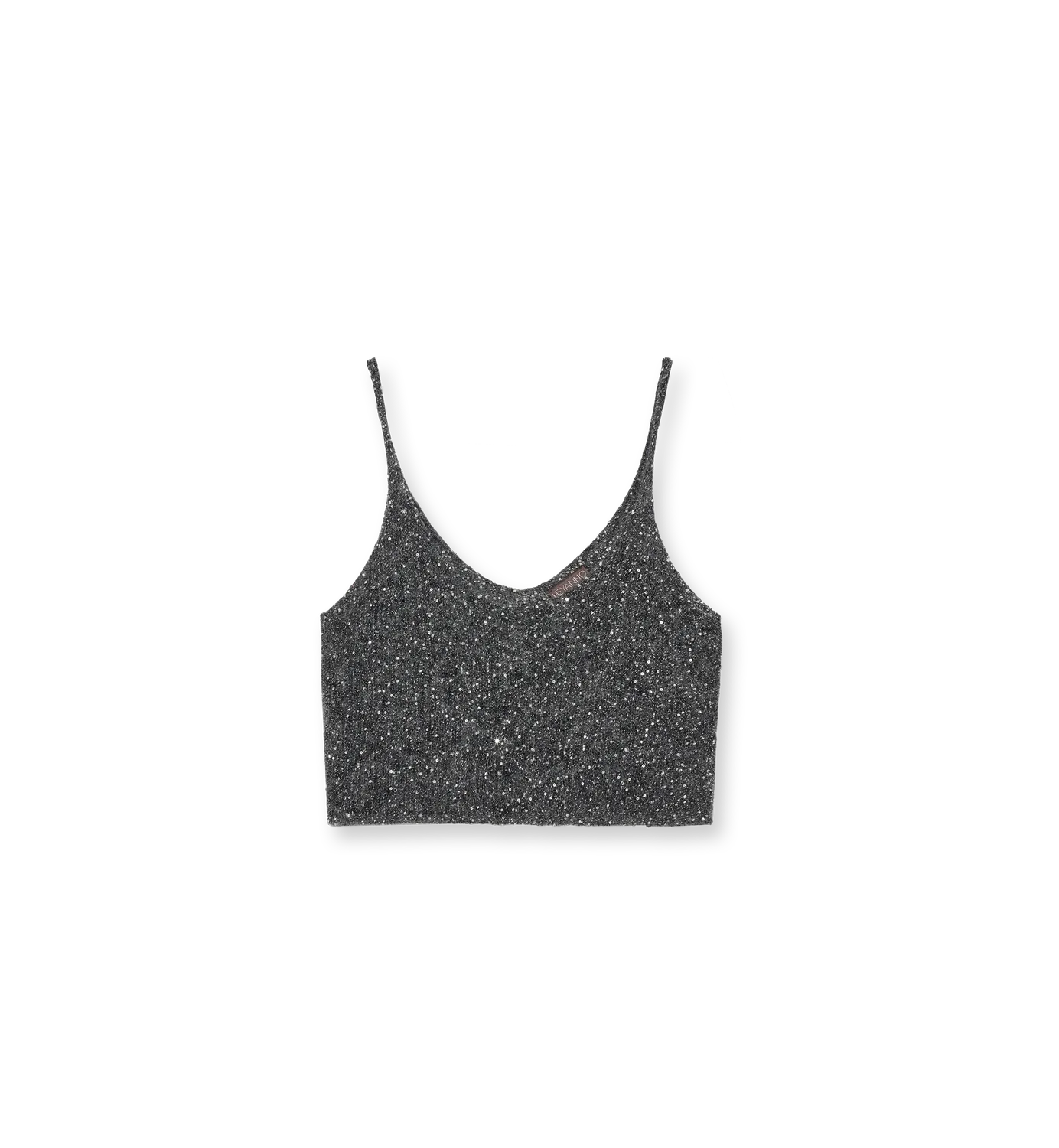 Mos Mosh Venetia Knit Top Silber Pailletten