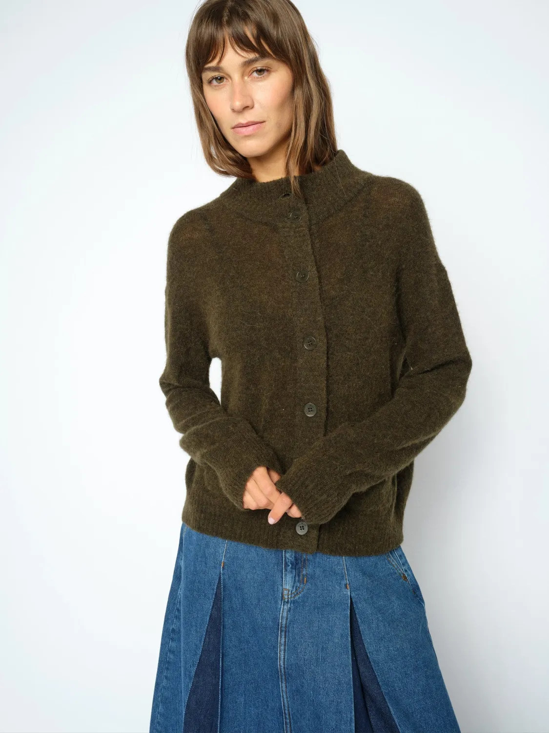 Mos Mosh MMMape Knit Cardigan Rosin Wollmix