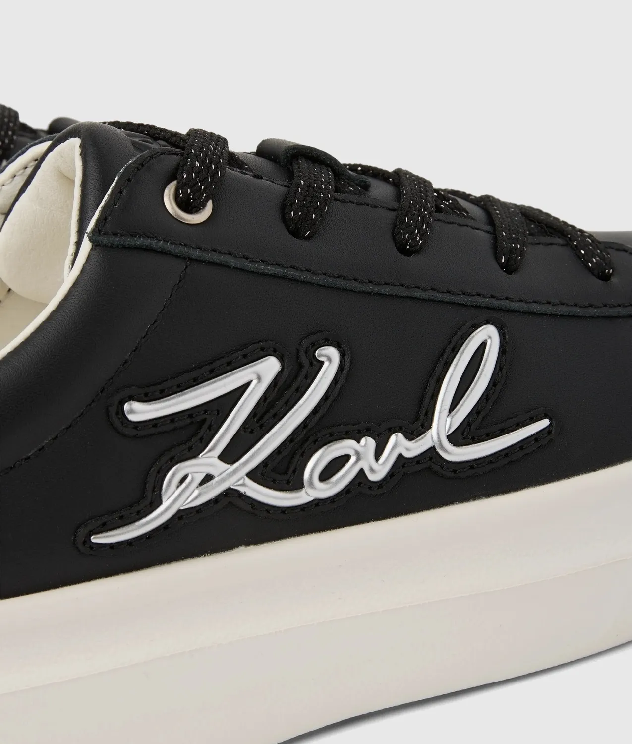 Karl Lagerfeld Signature Mädchen Sneaker Leder Schnürer