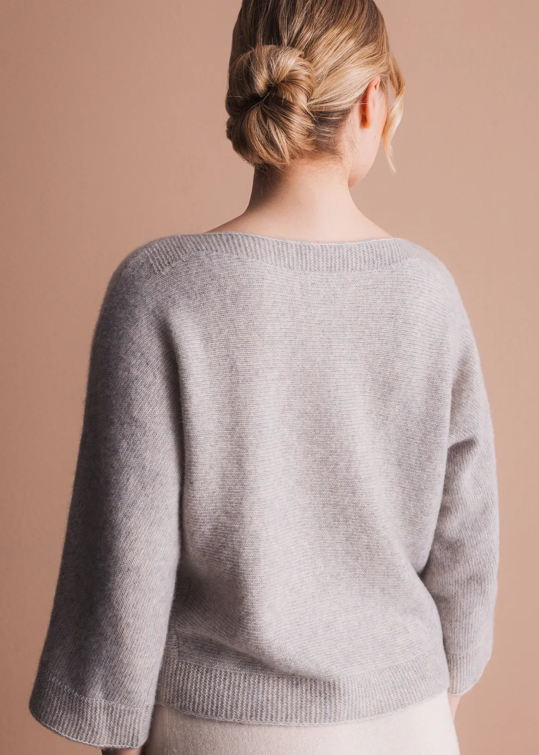 Senatex Pullover U-Ausschnitt Hazelnut Wolle Alpaka