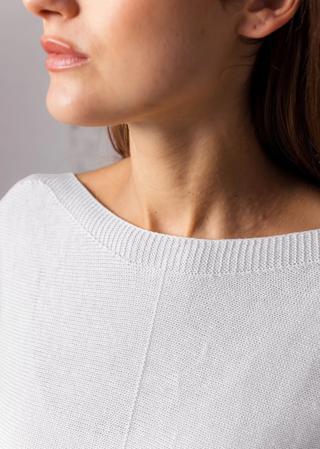 Senatex Pullover Leinen White