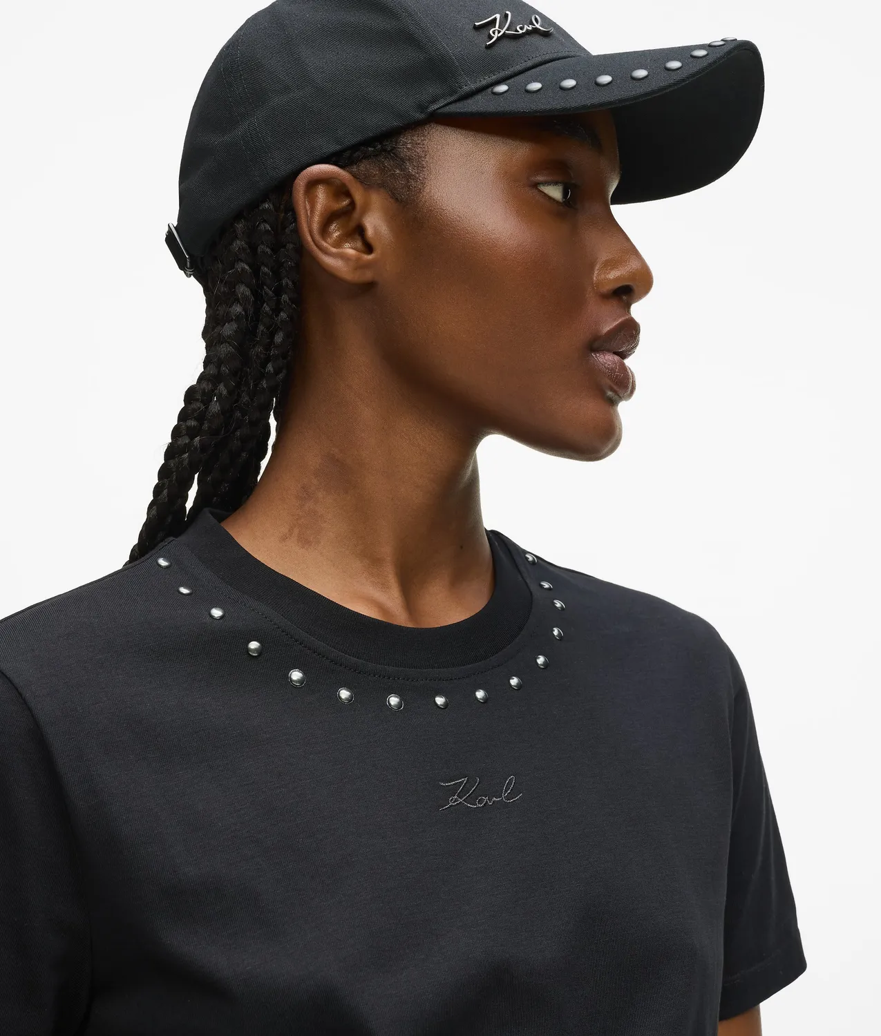 Karl Lagerfeld Studded Signature T-Shirt XS-XL Nieten