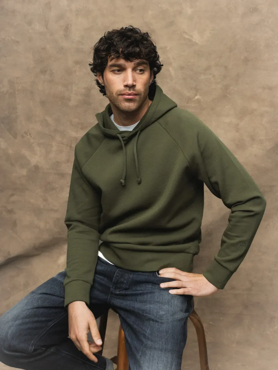 Mos Mosh Abel Hood Sweat Hoodie Dunkelgrün