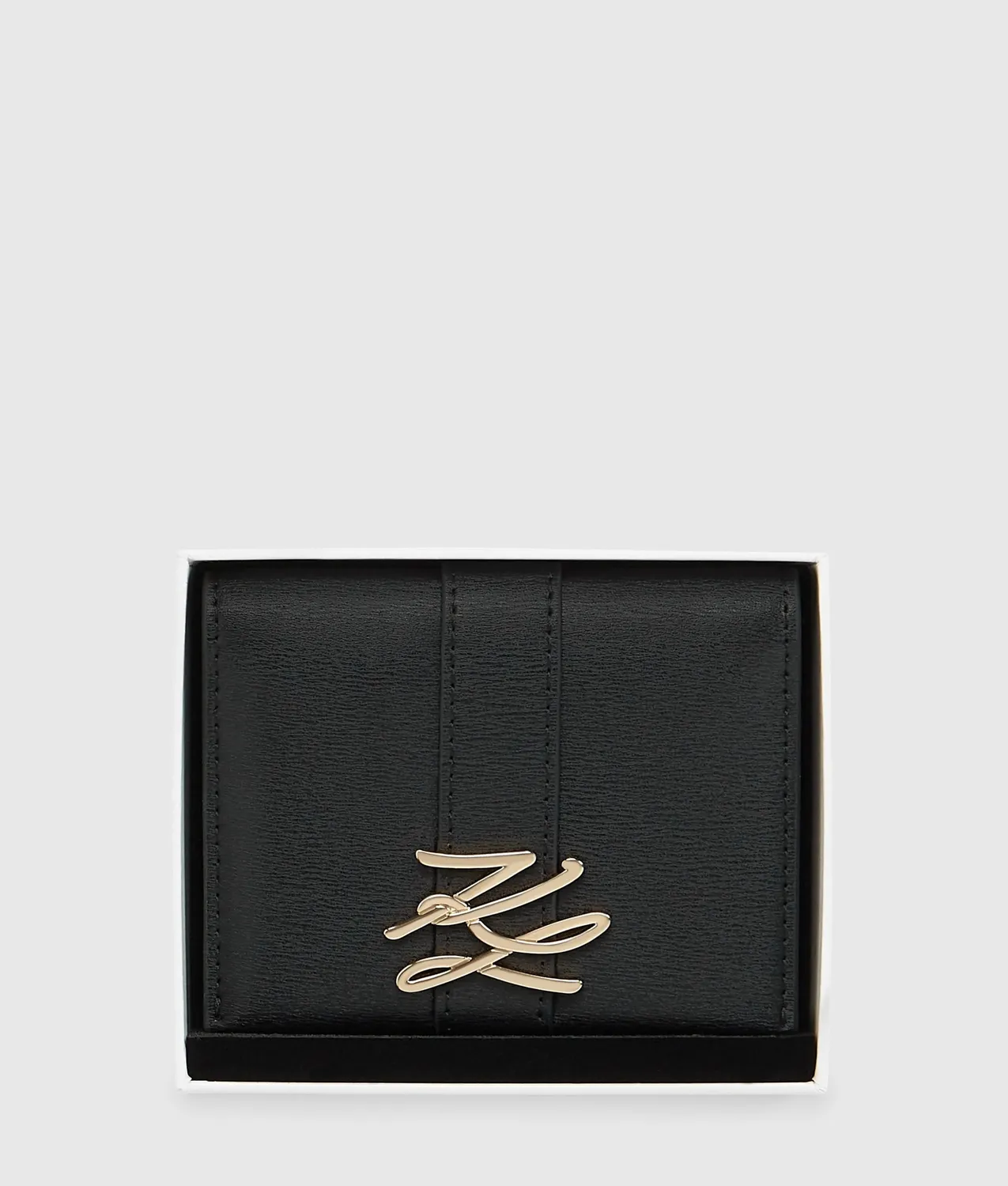 Karl Lagerfeld K/Autograph Kartenetui Leder schwarz