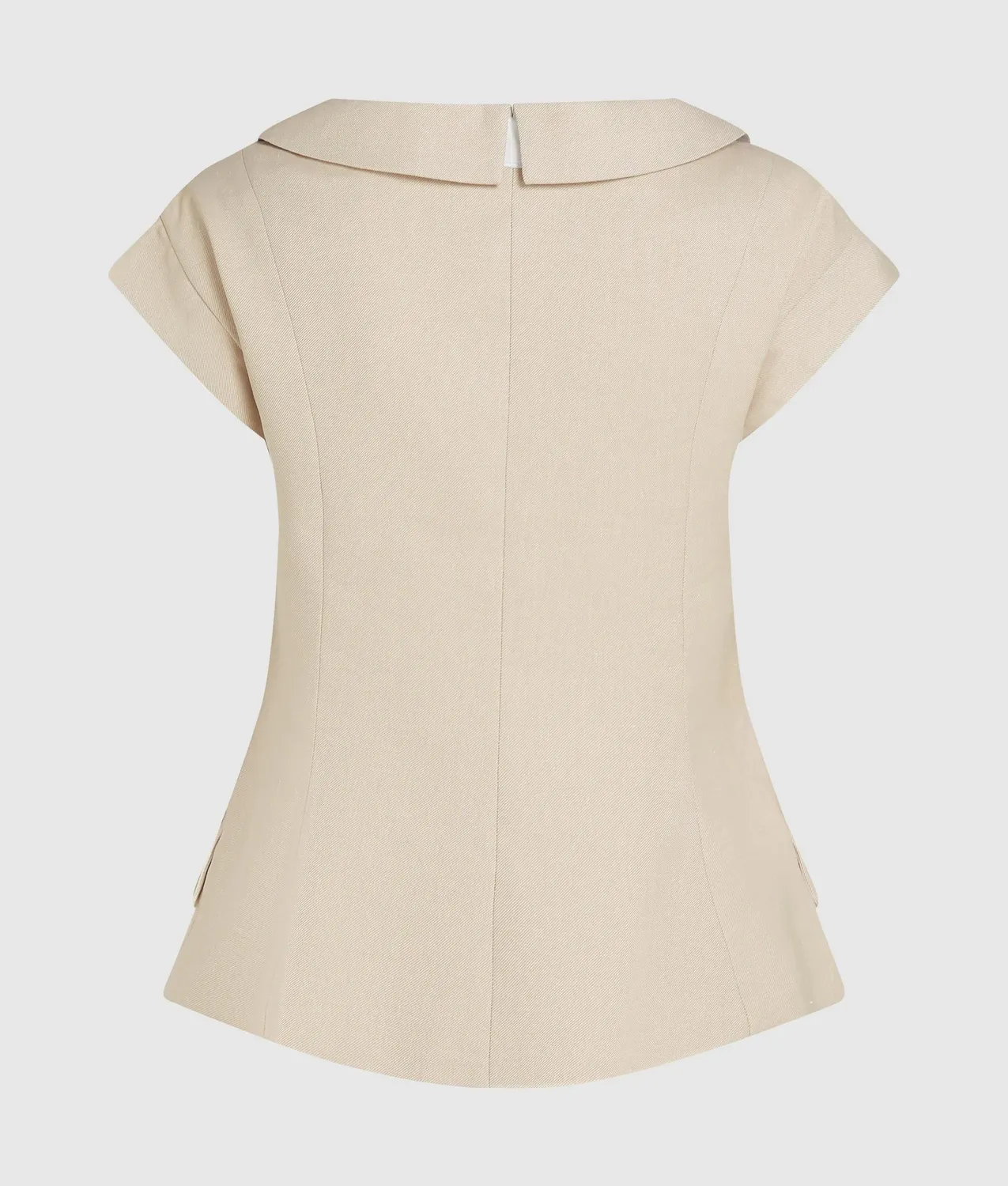 Karl Lagerfeld Blazer mit Kappärmeln Leinenmix