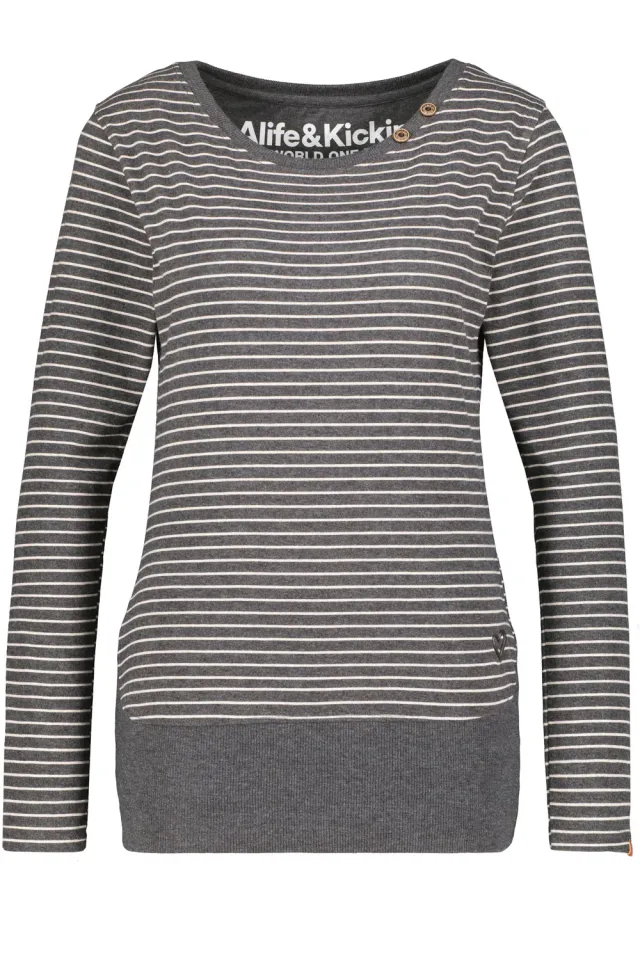 Alife & Kickin ConnyAK Z Longsleeve Schwarz Streifen Damen