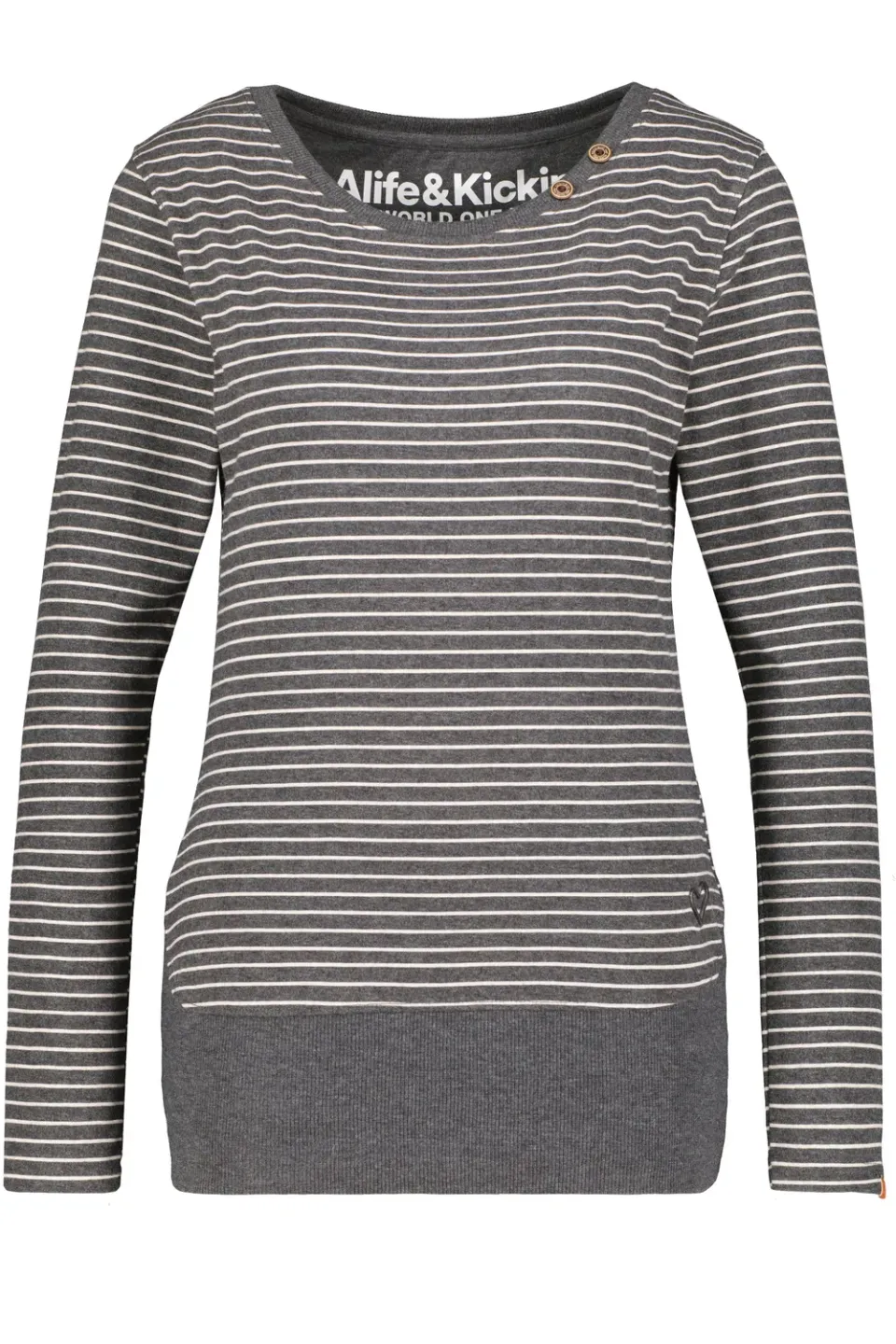 Alife & Kickin ConnyAK Z Longsleeve Schwarz Streifen Damen