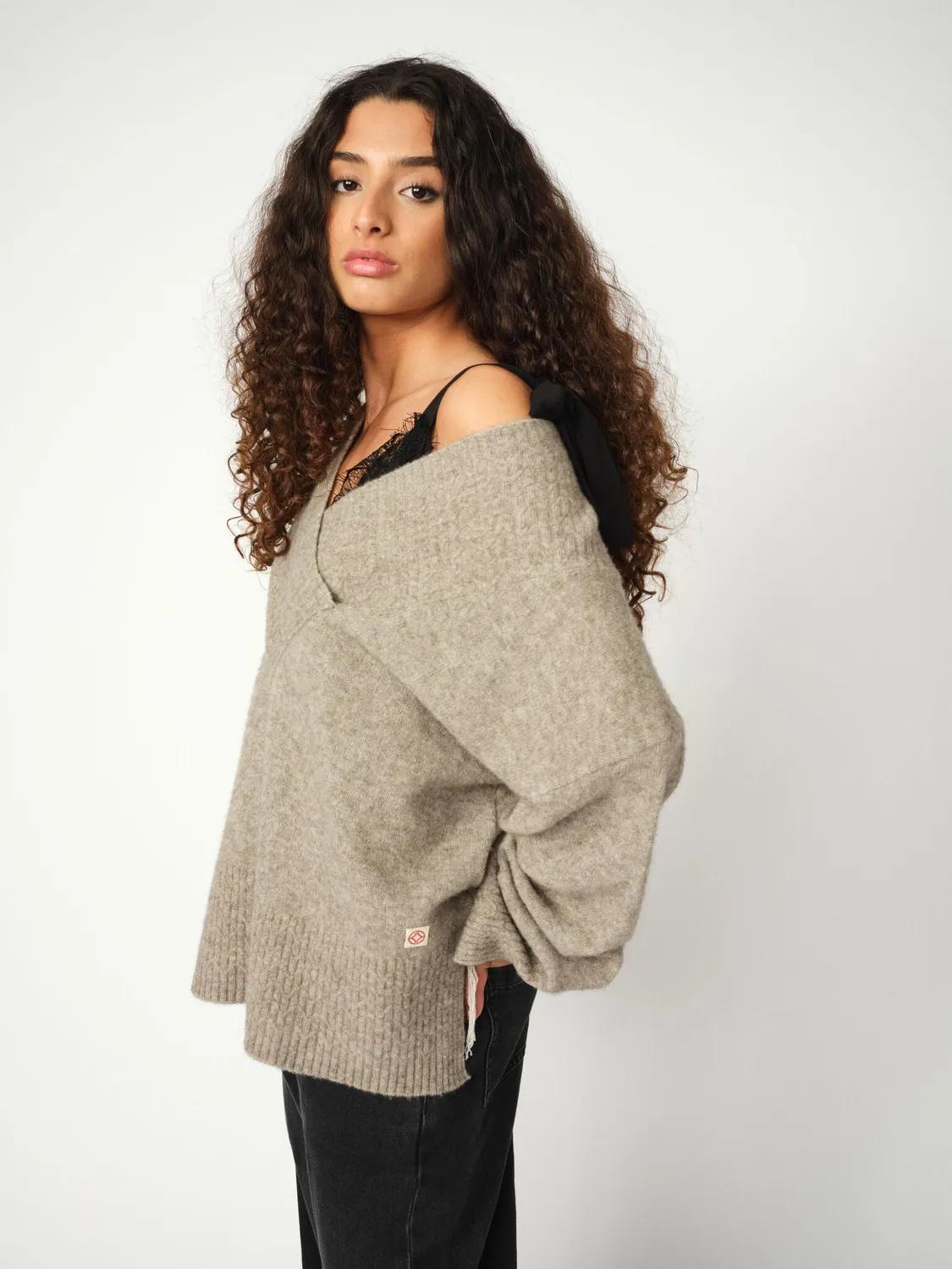 Mos Mosh MMHZen Tile Strickjacke Grey Melange