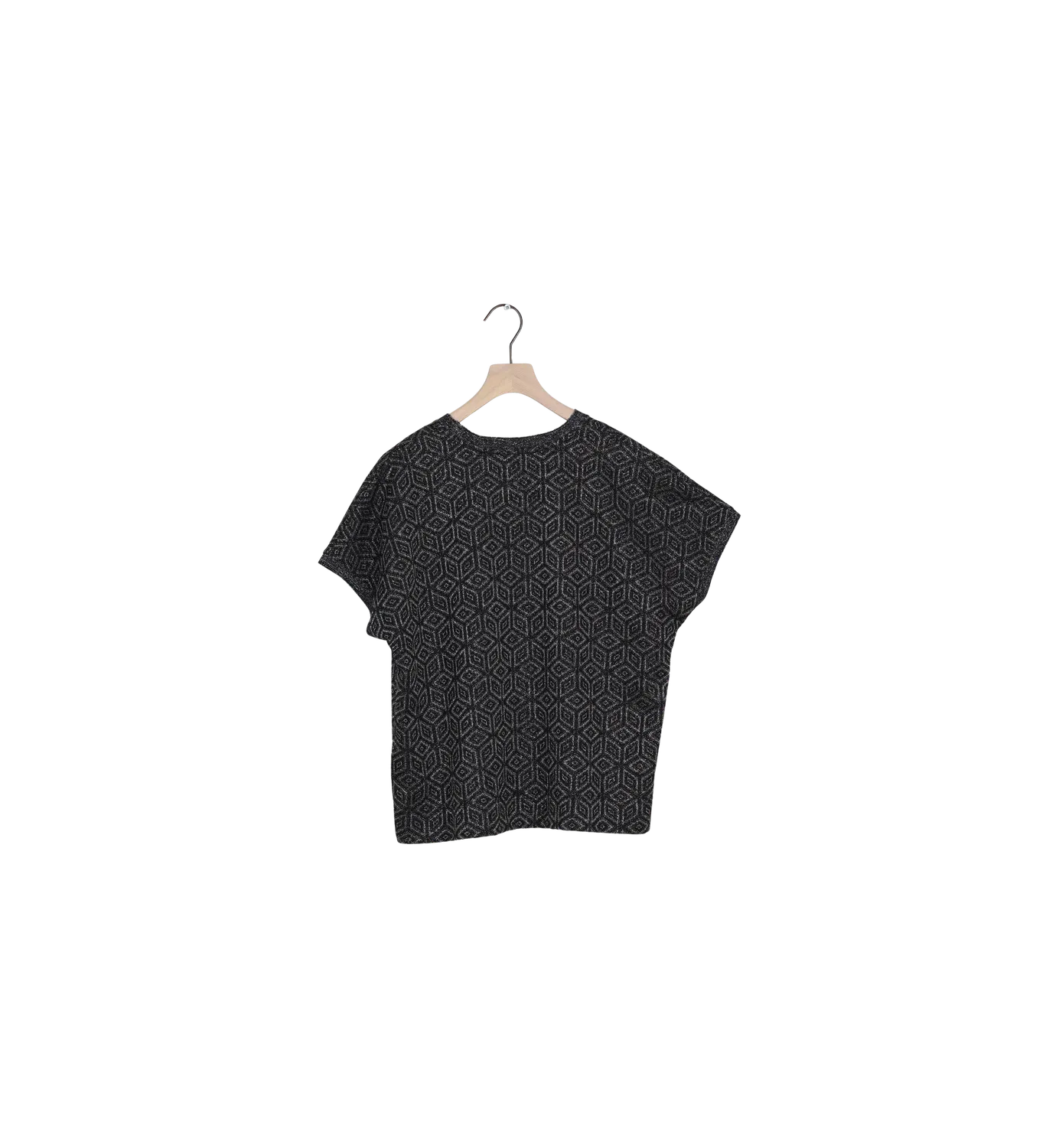 Mos Mosh MMLola Glam T-Shirt Silver M Glitzer Secondhand