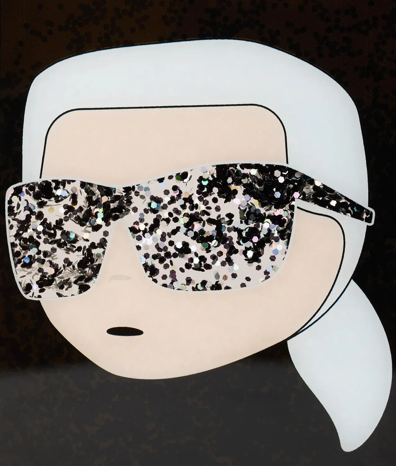 Karl Lagerfeld Ikon Karl Glitzer iPhone 17 Pro Hülle
