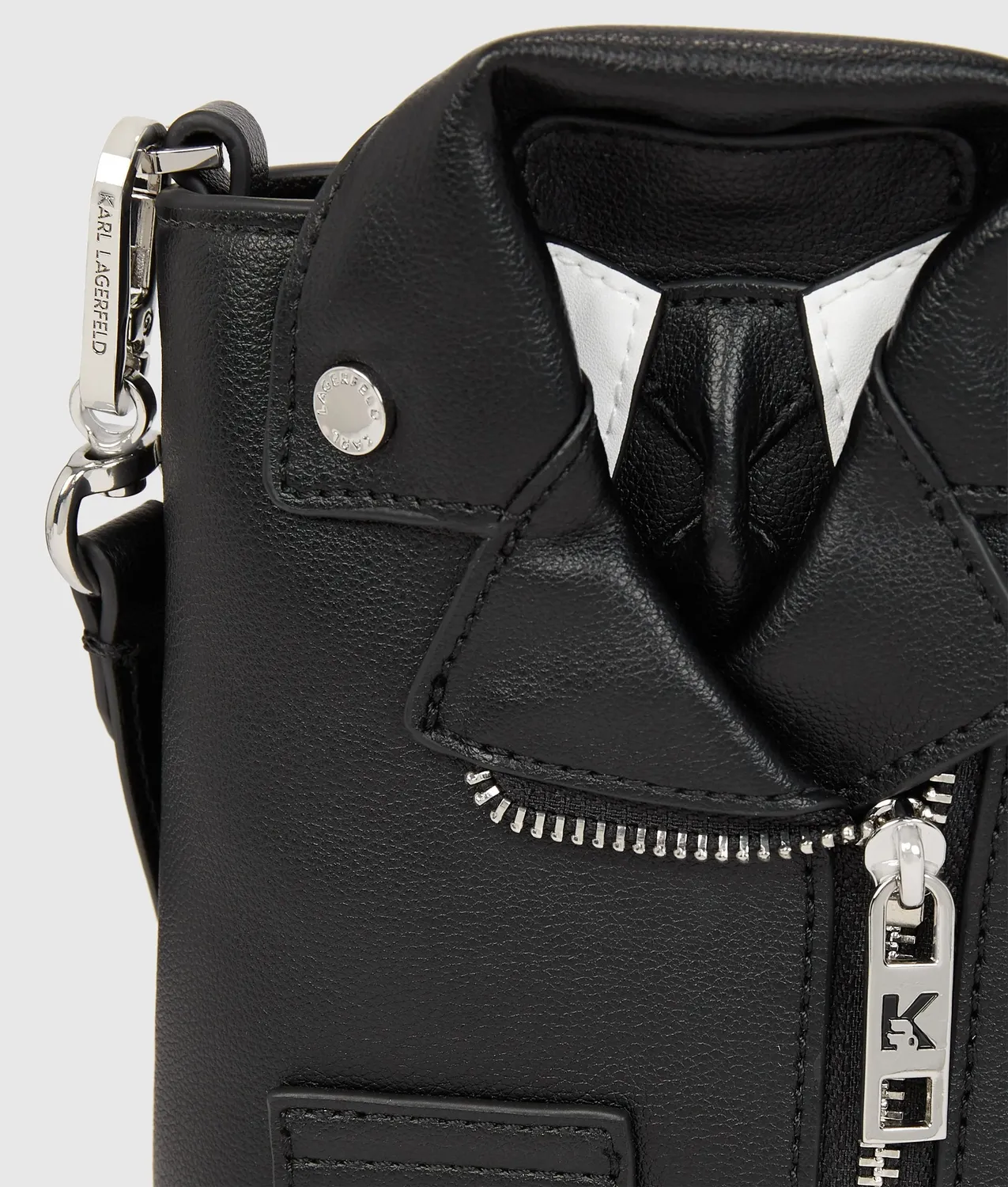 Karl Lagerfeld Ikon Biker Umhängetasche mit Reissverschluss