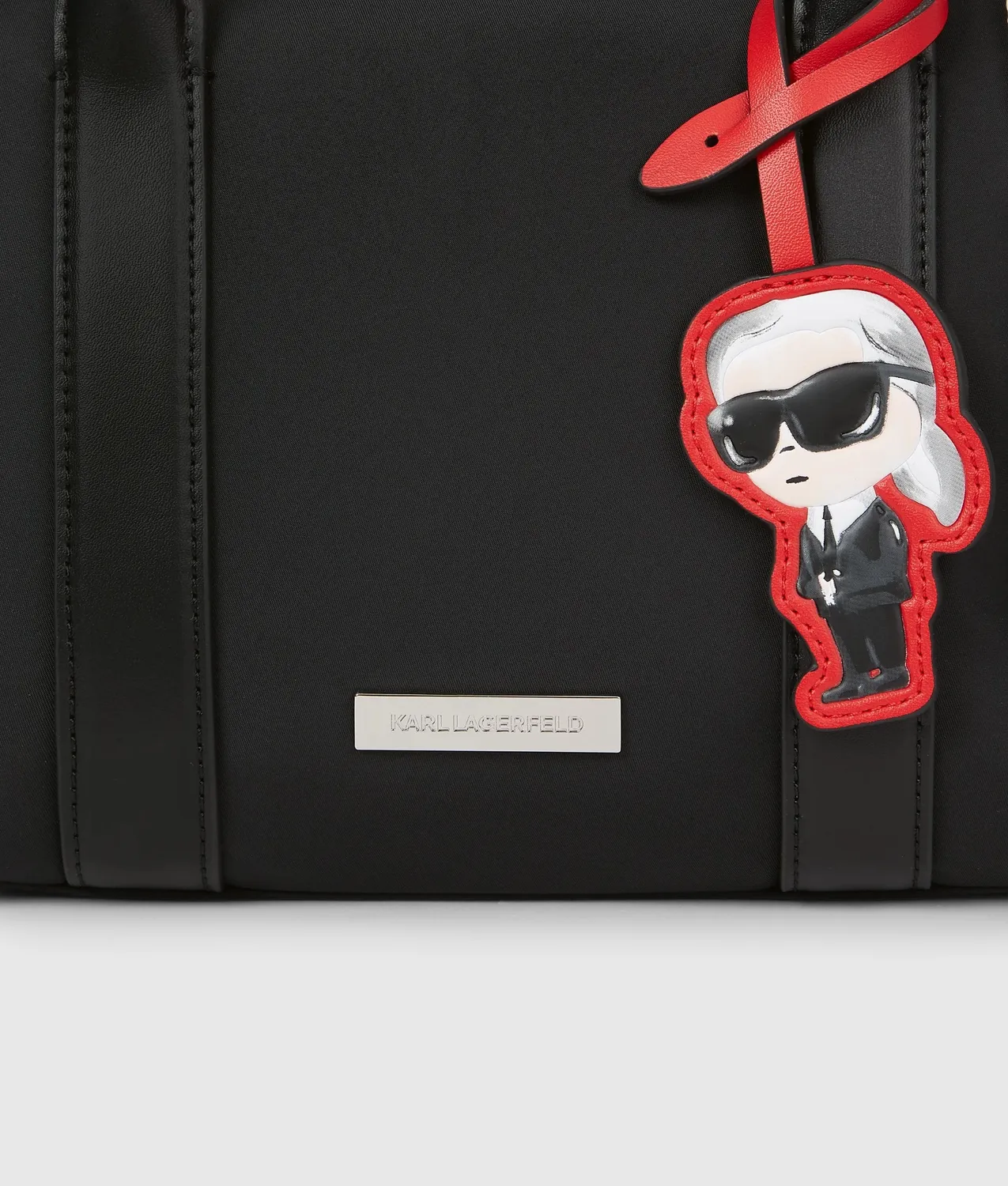 Karl Lagerfeld Ikon Nylon Charm Tote Tasche klein