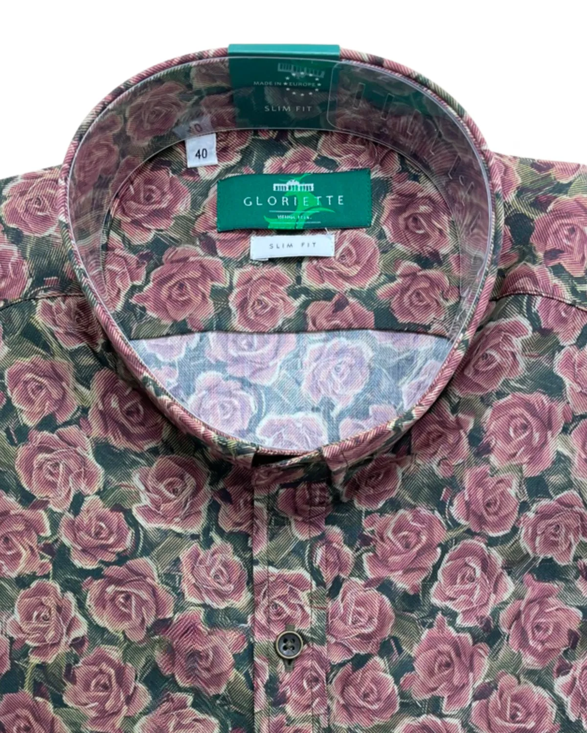 Gloriette Button Down Trachtenhemd Blüten Slim Fit