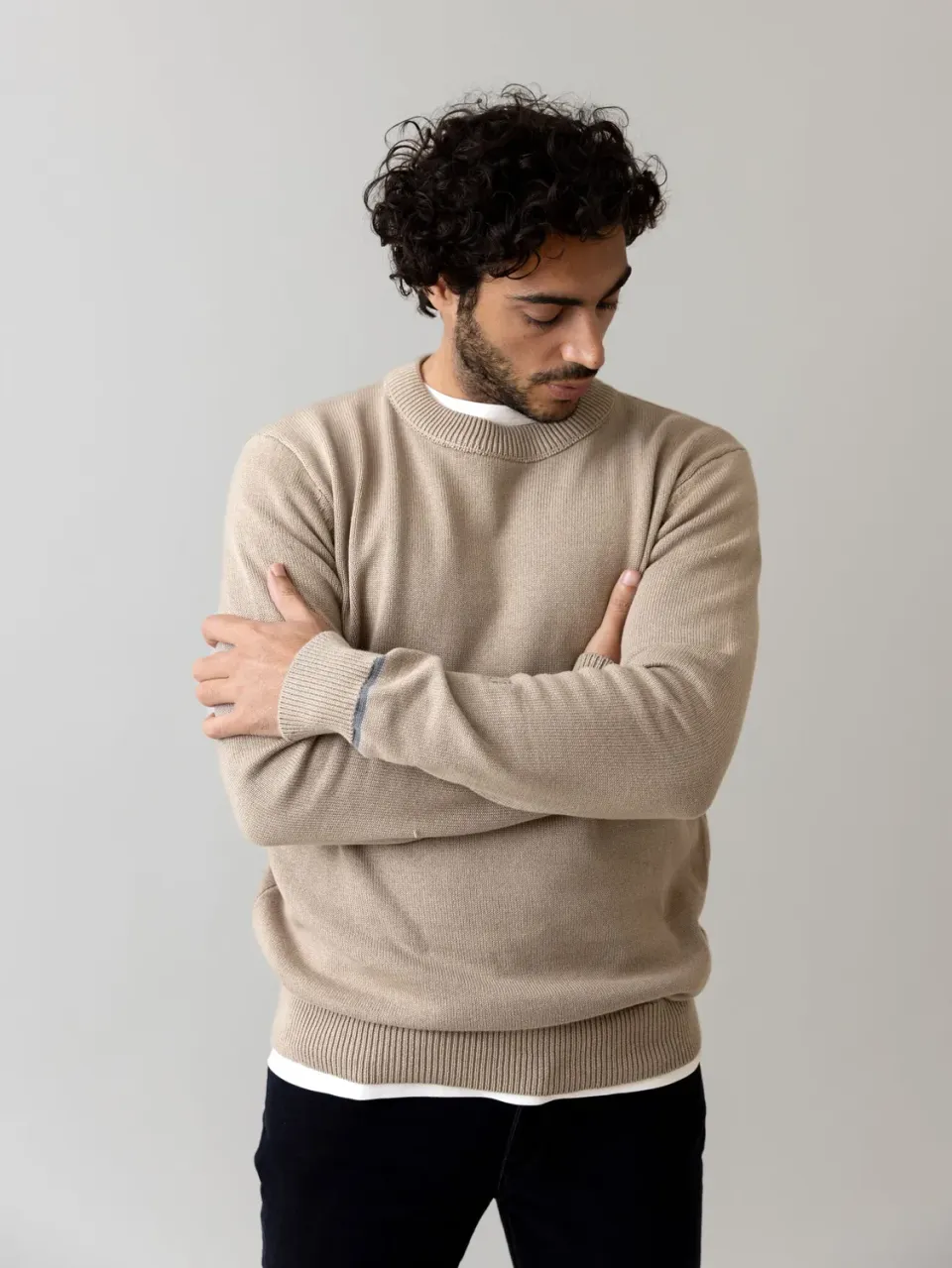 Mos Mosh MMGBarella Crew Pullover Aluminum Bio-Baumwolle