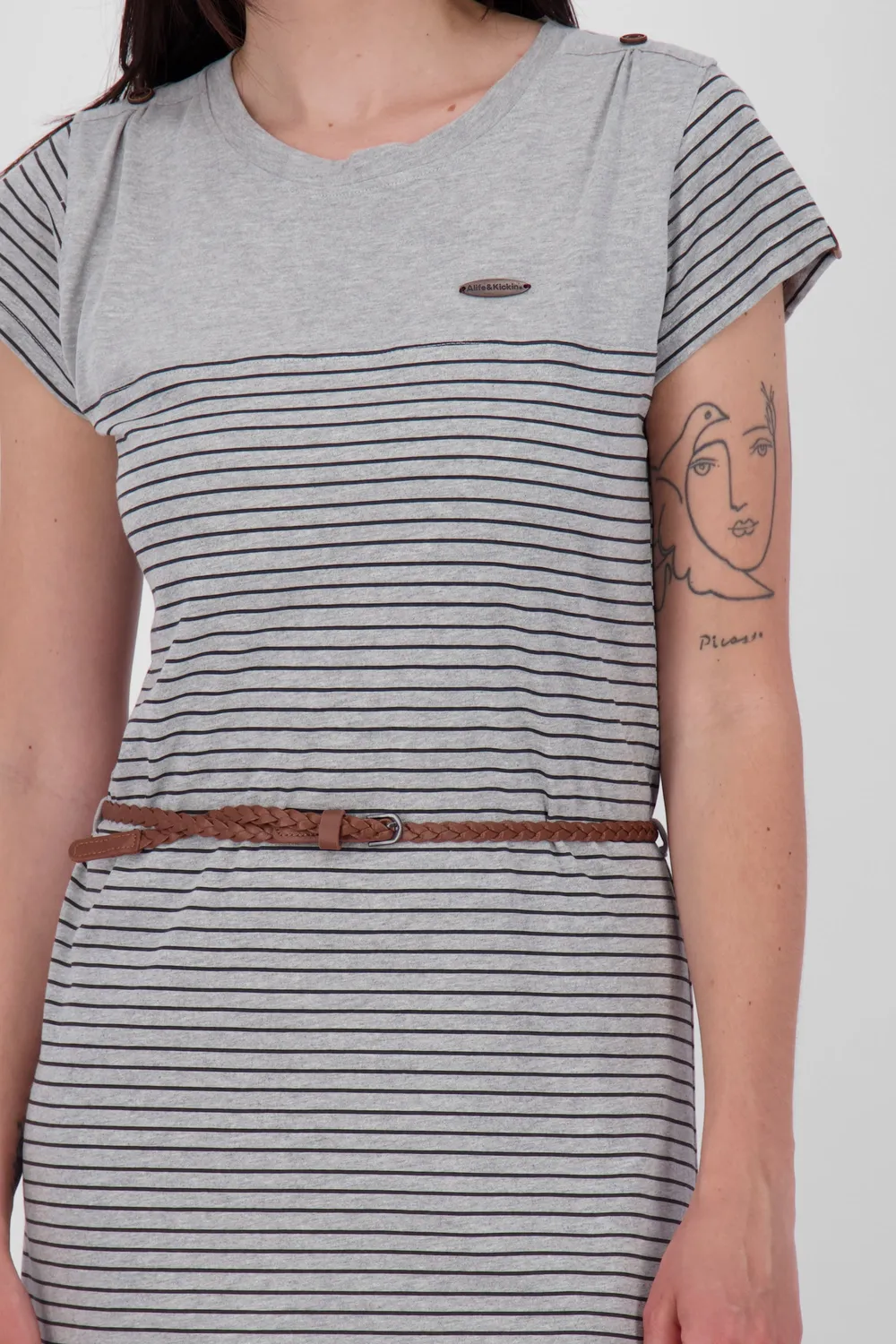 Alife & Kickin LeoniceAK B Shirtkleid grau gemustert