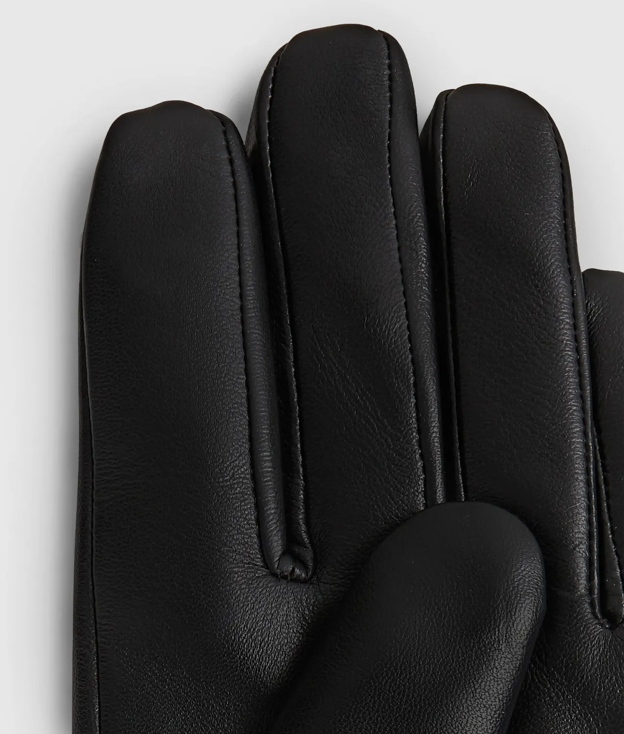 Karl Lagerfeld Logo Leder Handschuhe Touchscreen S