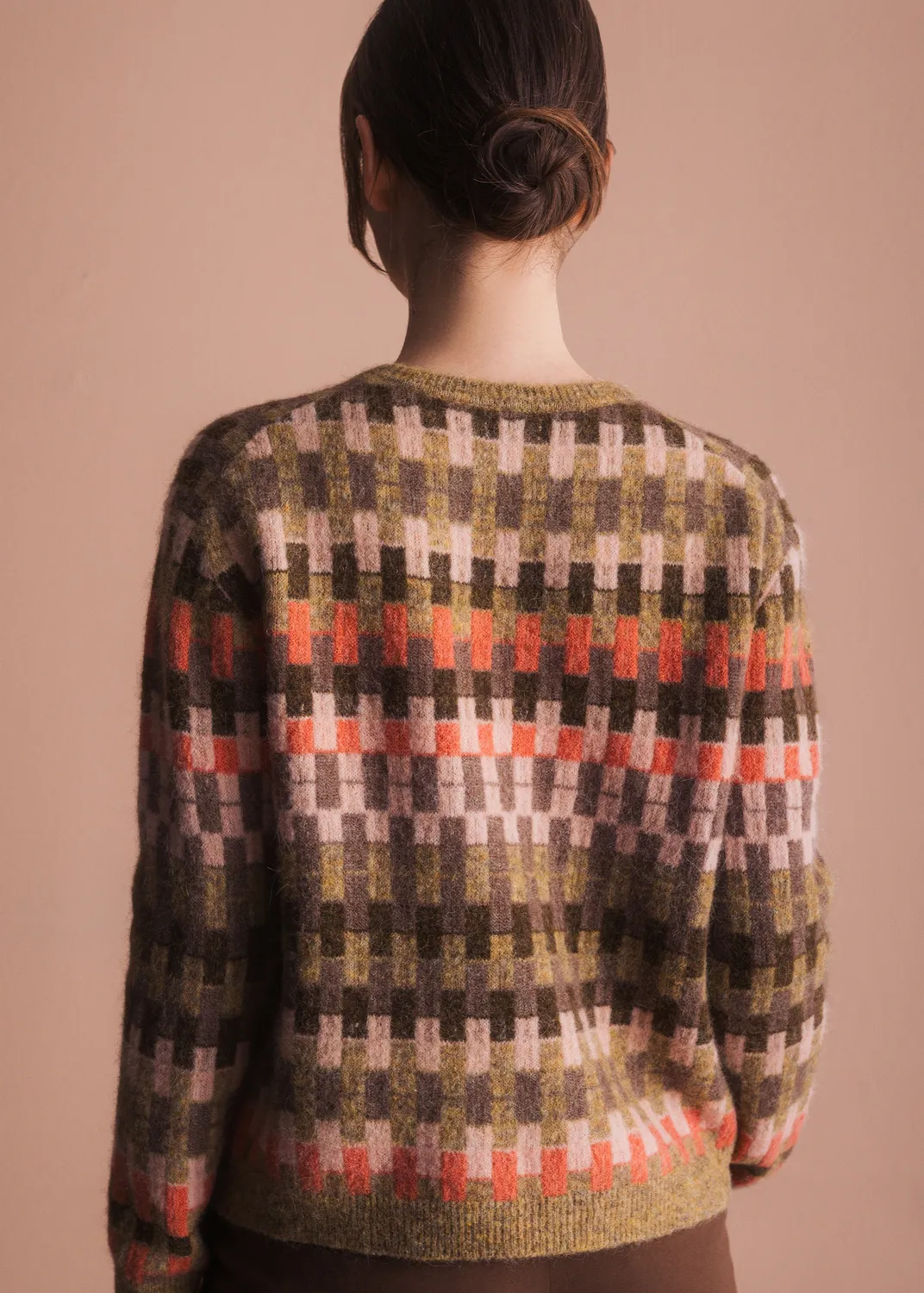 Senatex Pullover Grafisches Muster Multicolor Alpaka-Wolle